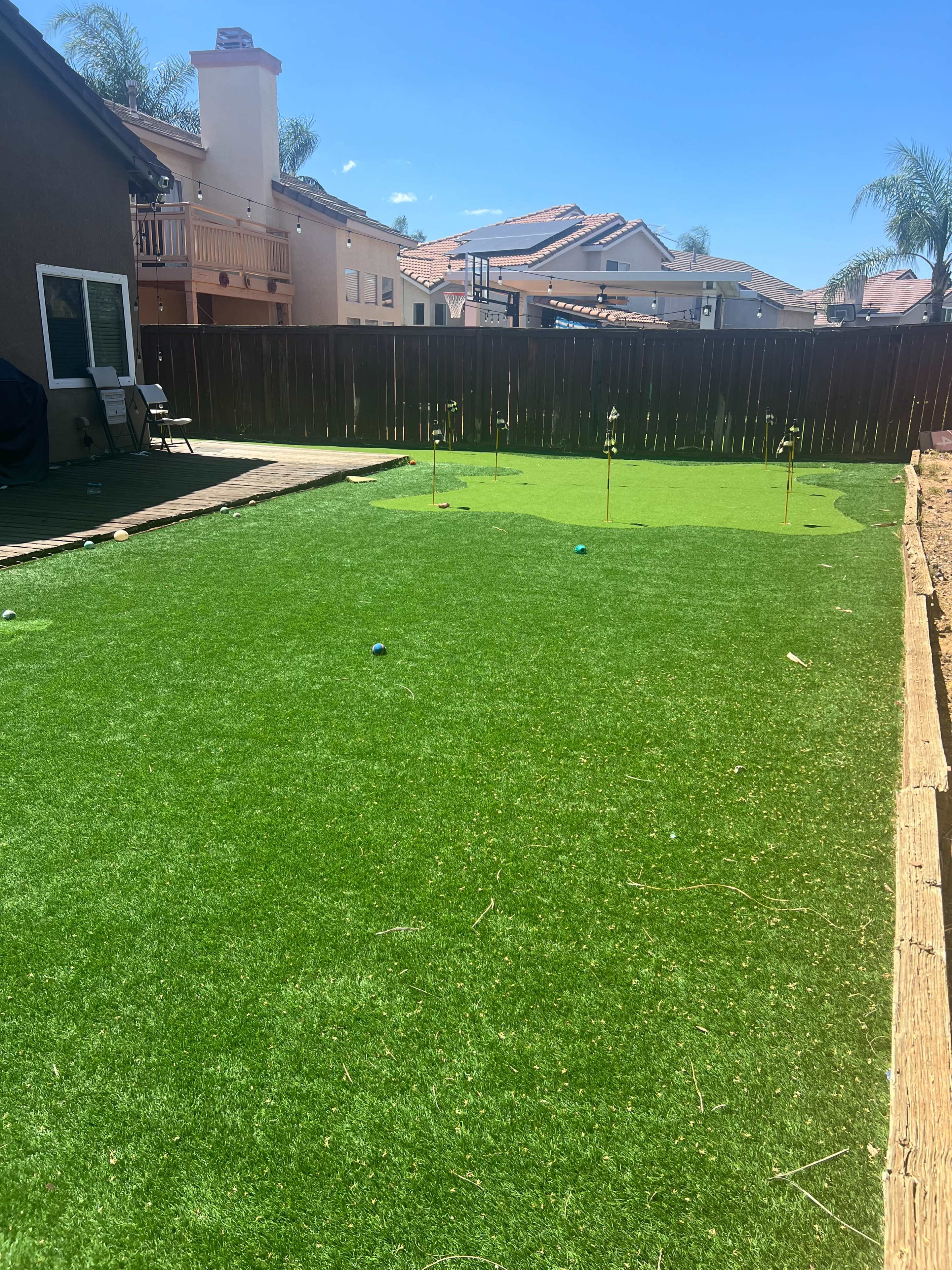 Perris Ca, Backyard with putting green Image in Perris, Perris, CA