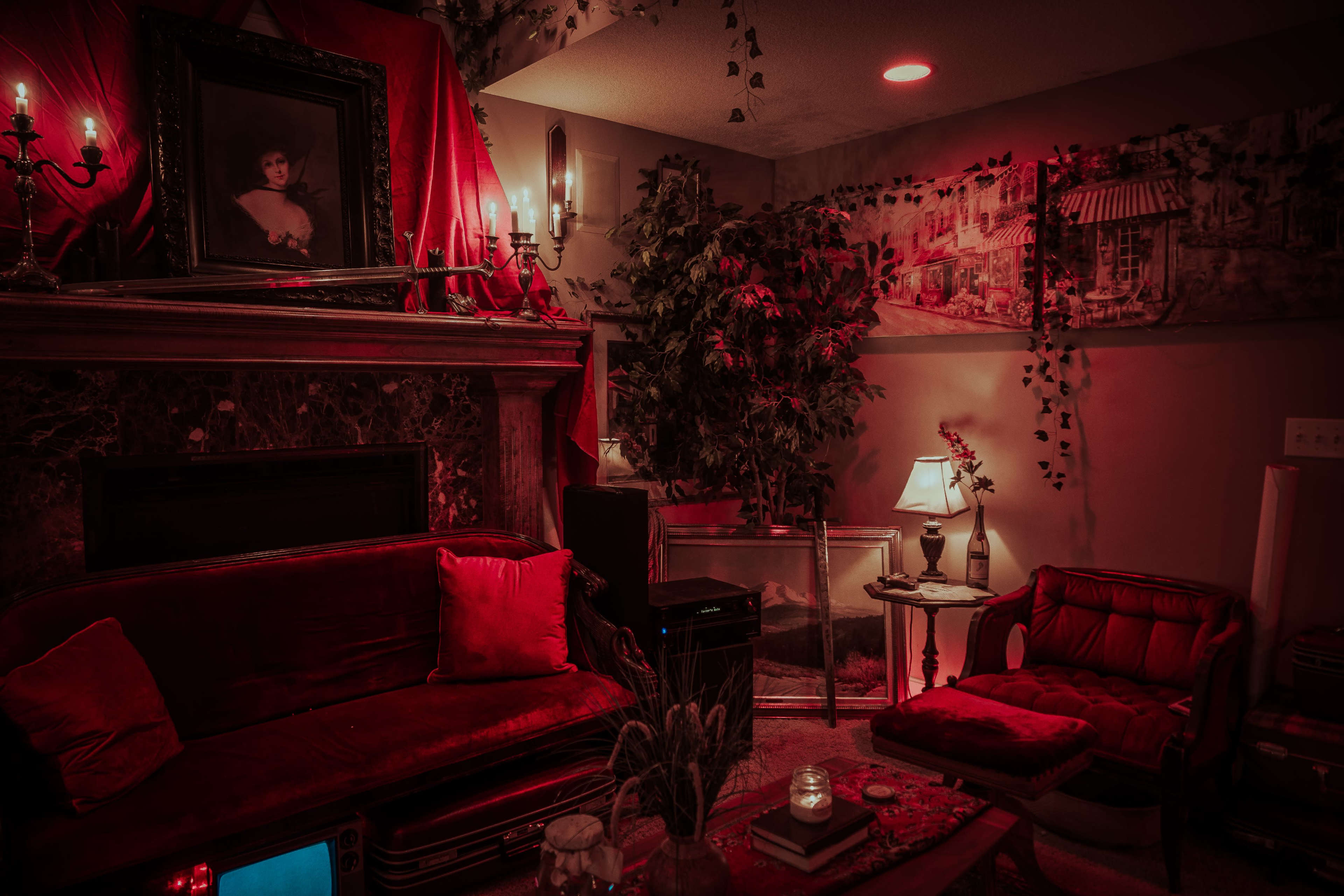 Dark & Dramatic Victorian Photography Lounge Image in The Wilderness, Stilwell, KS