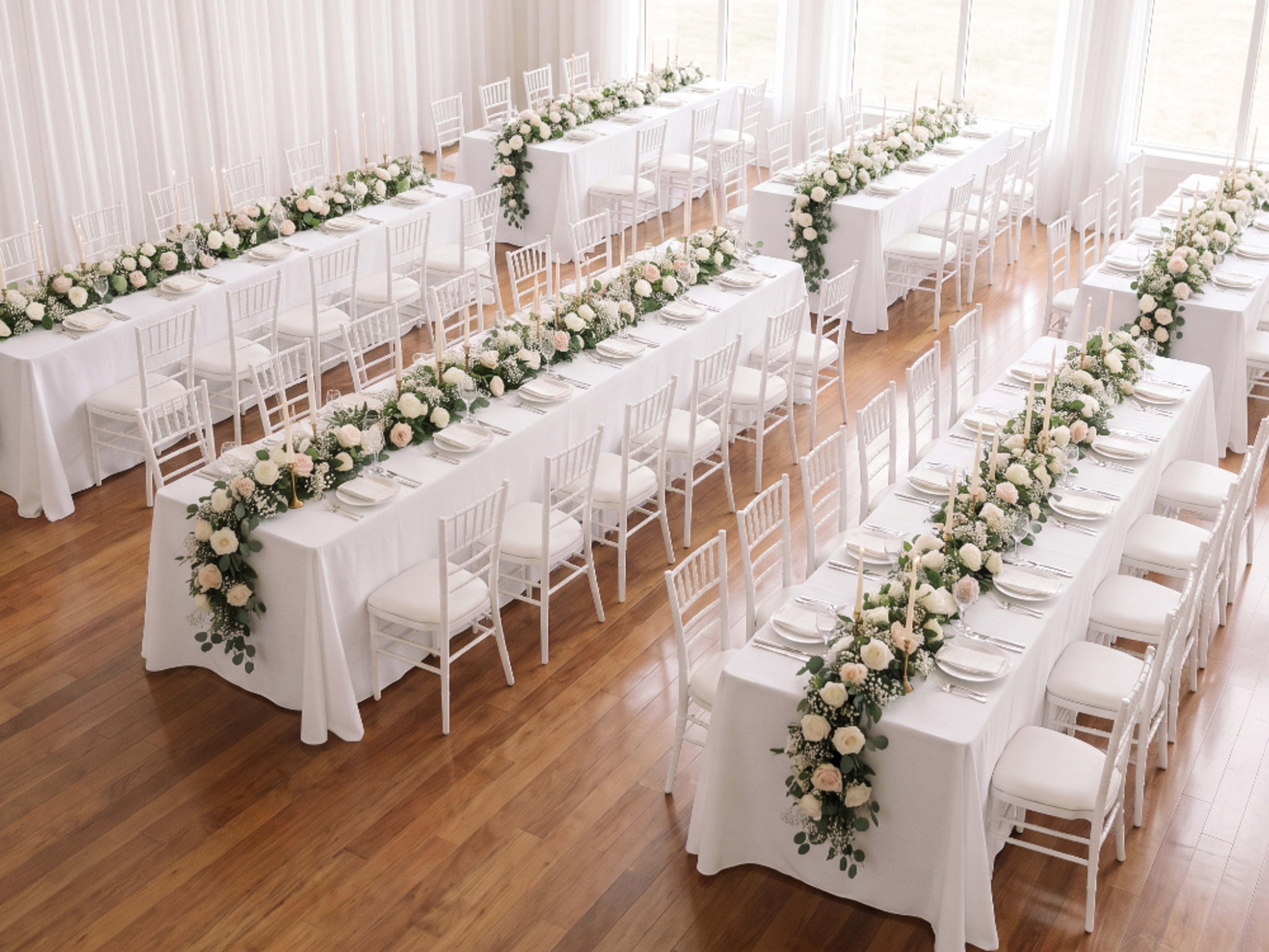 50 chairs and table