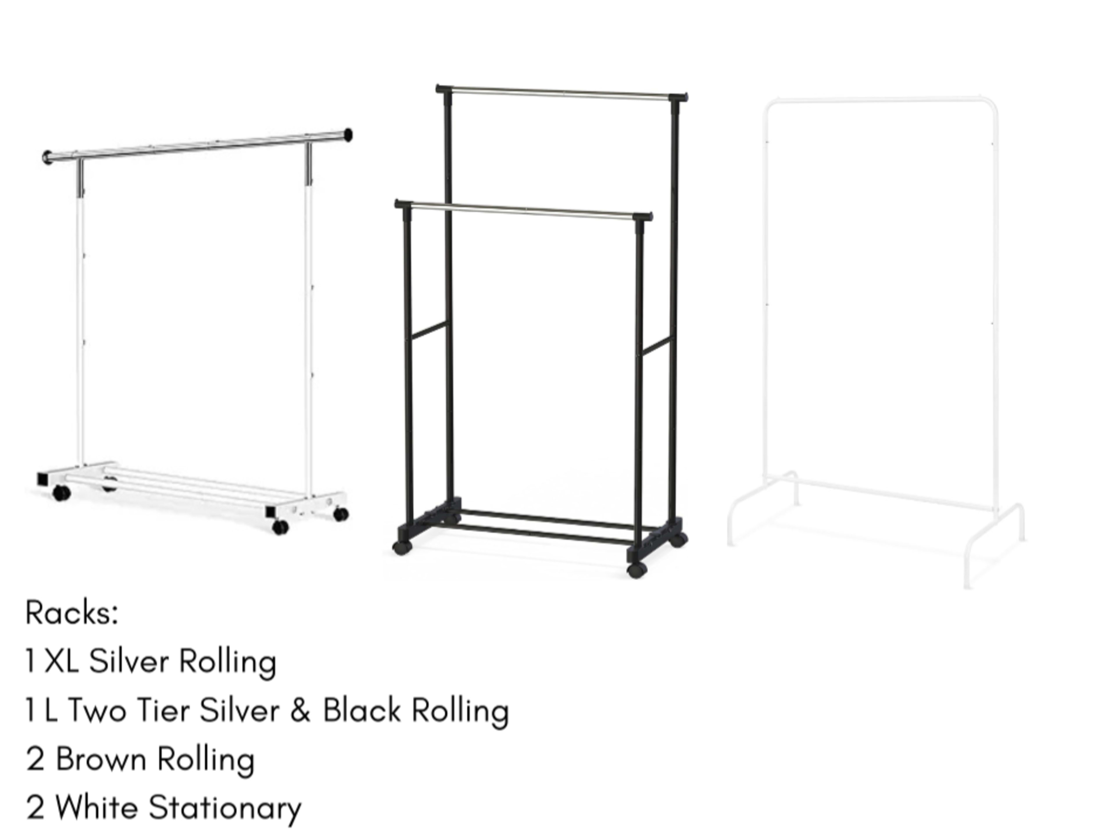Various Clothing Racks
