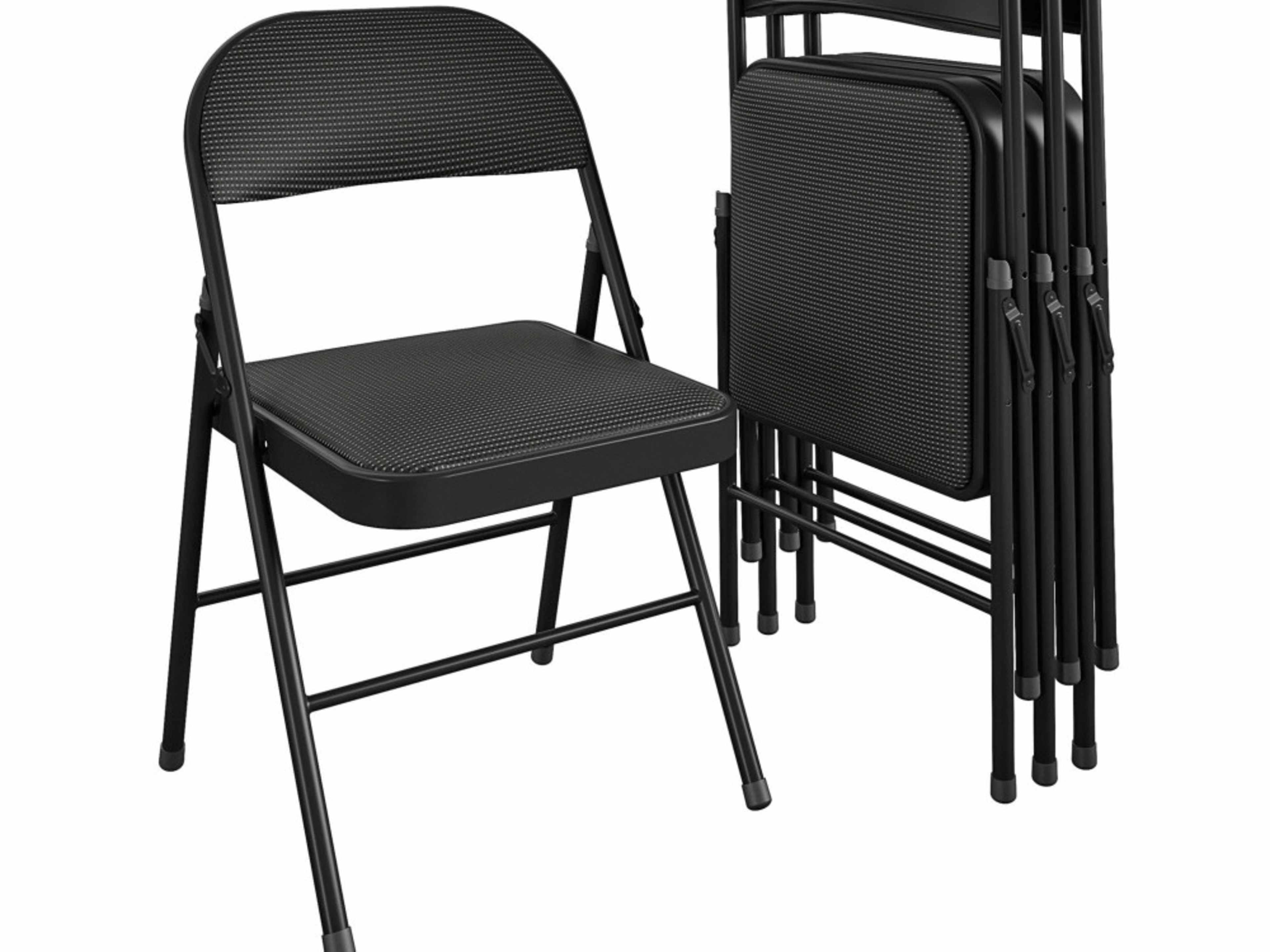 Black padded foldable Chairs