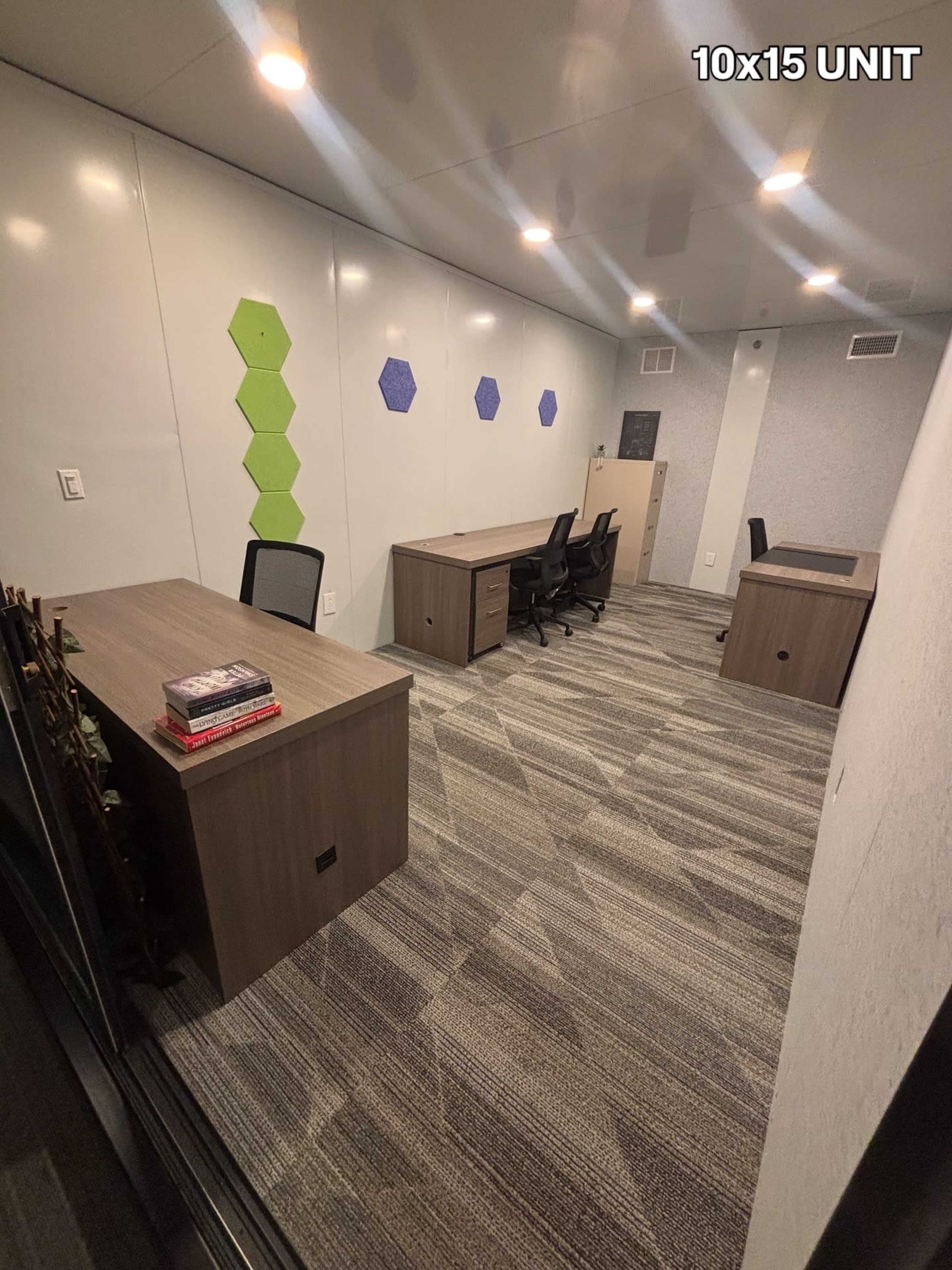 Large Shipping Container Style Office with Whiteboard Walls (1-4 Person) Image in Girvin, Jacksonville, FL