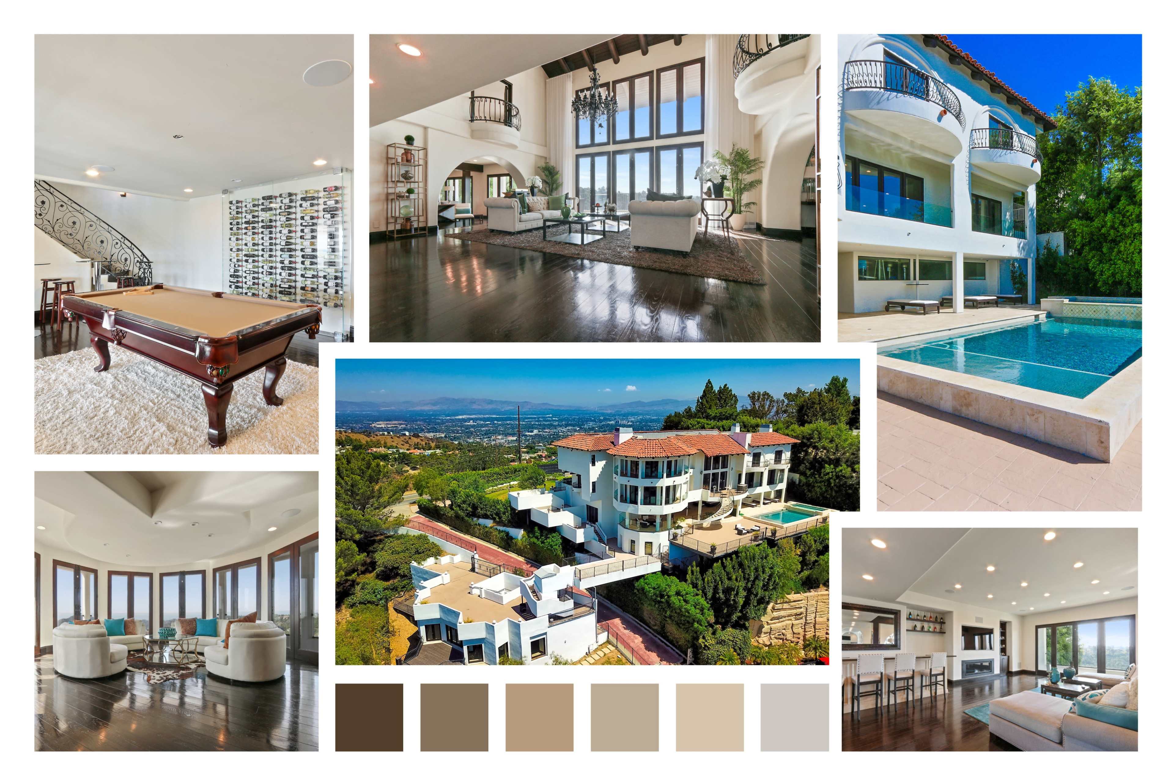 OCEANVIEW MEDITERRANEAN W/ GRAND INTERIORS Image in Beverly Crest, Beverly Hills, CA