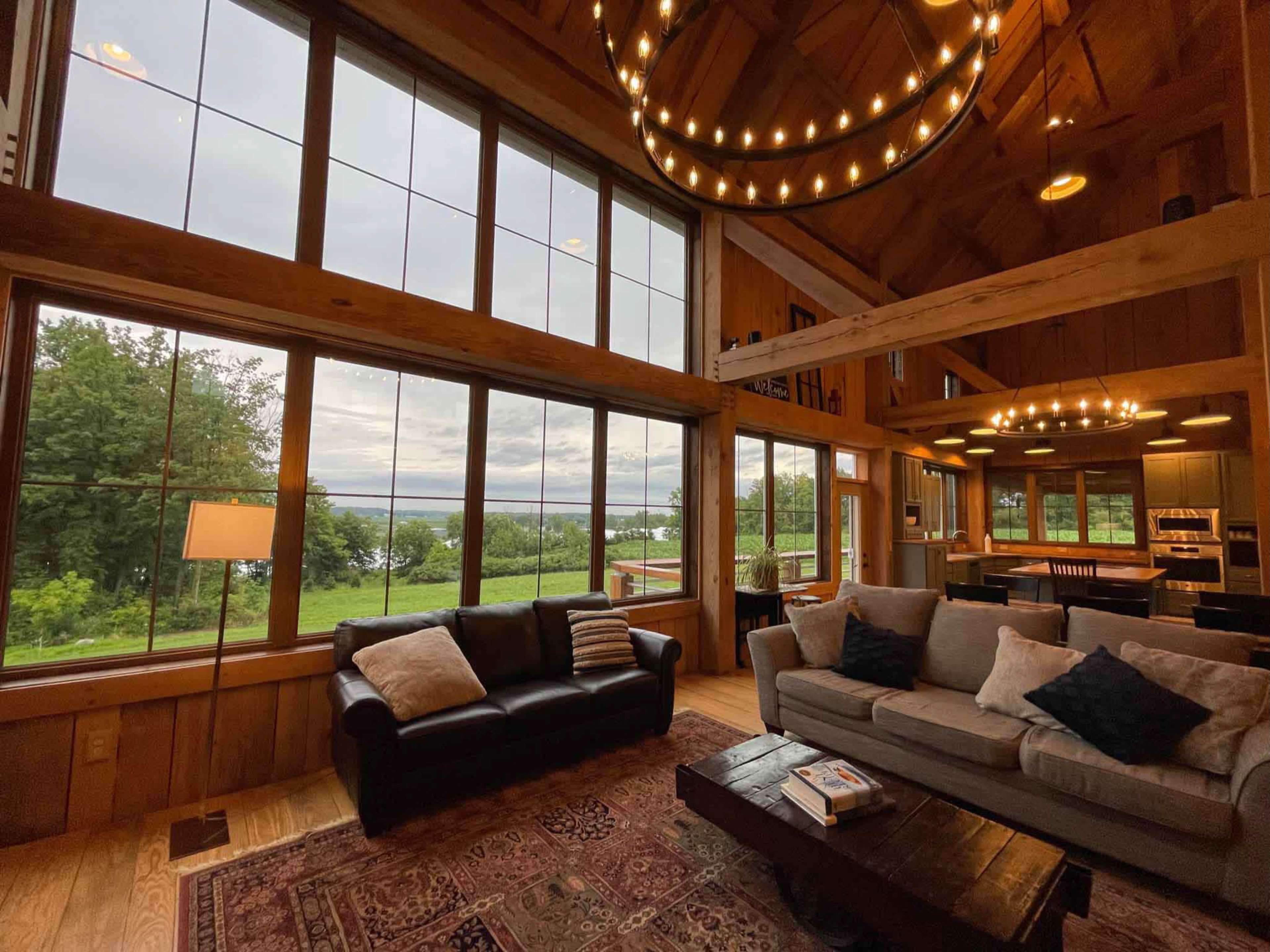 Rural Timber Frame Barn Home Image in Zeeland charter Township, Hudsonville, MI