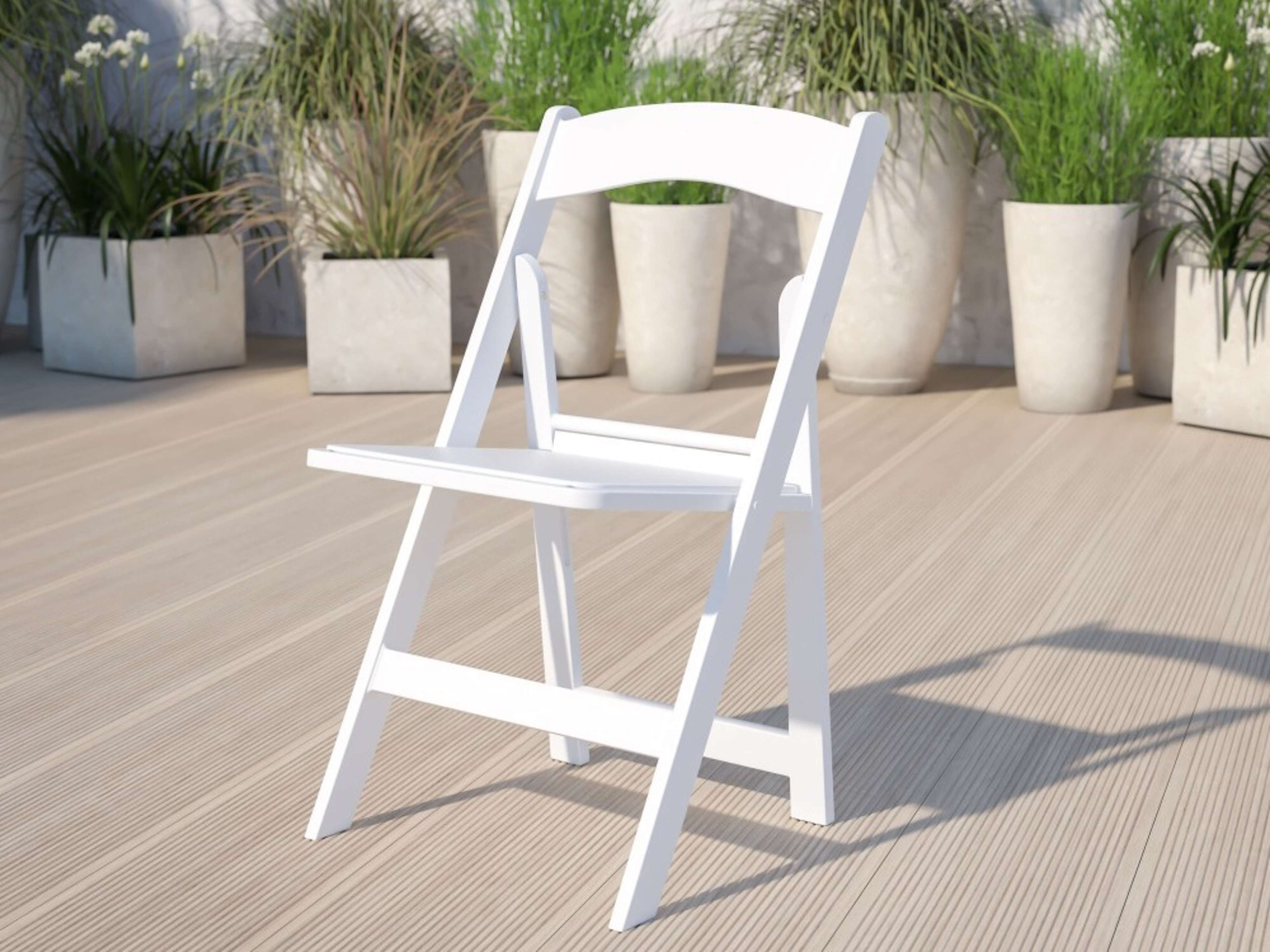 White Resin Folding Chairs