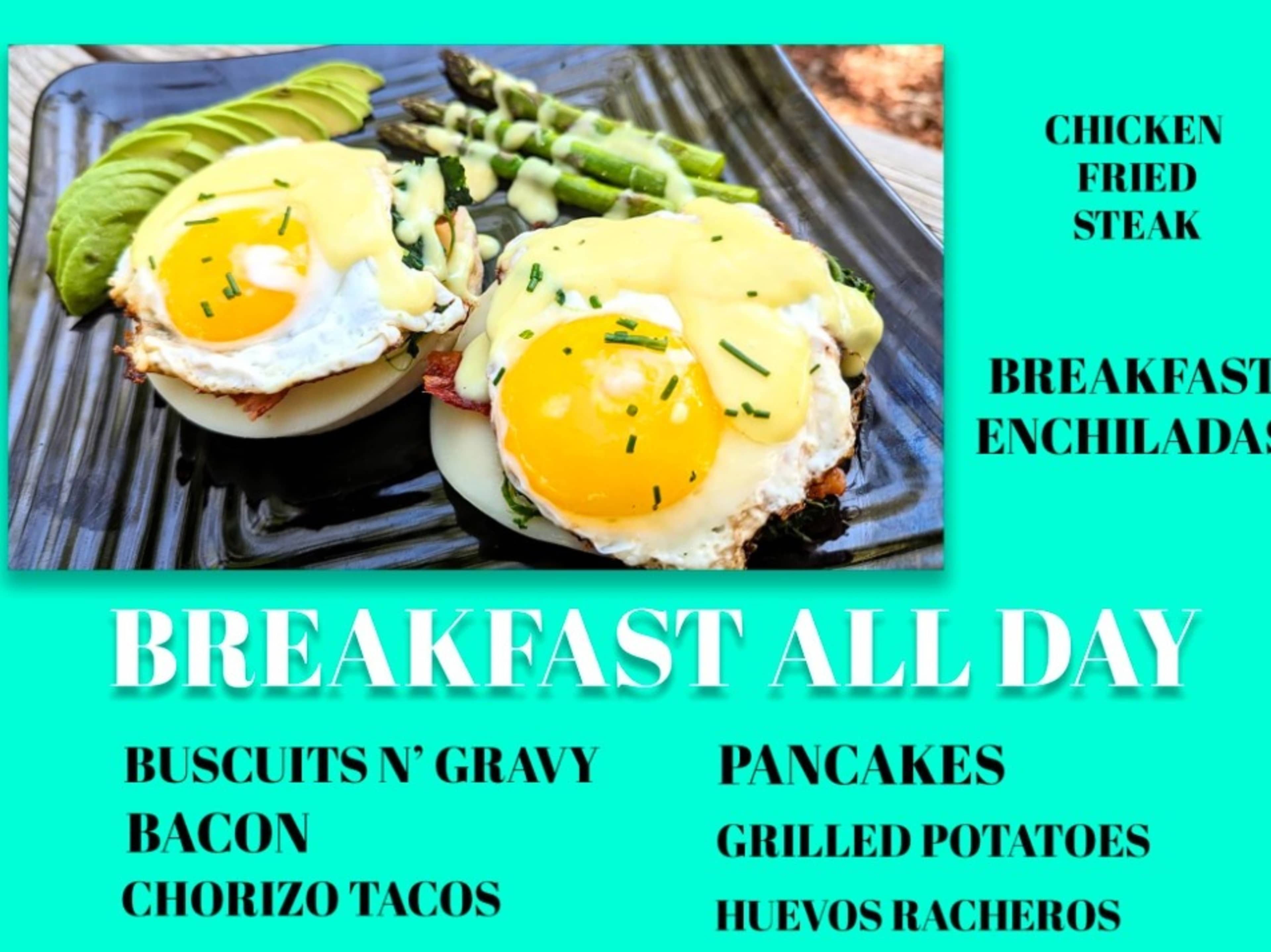 Breakfast  & Mimosas All Day