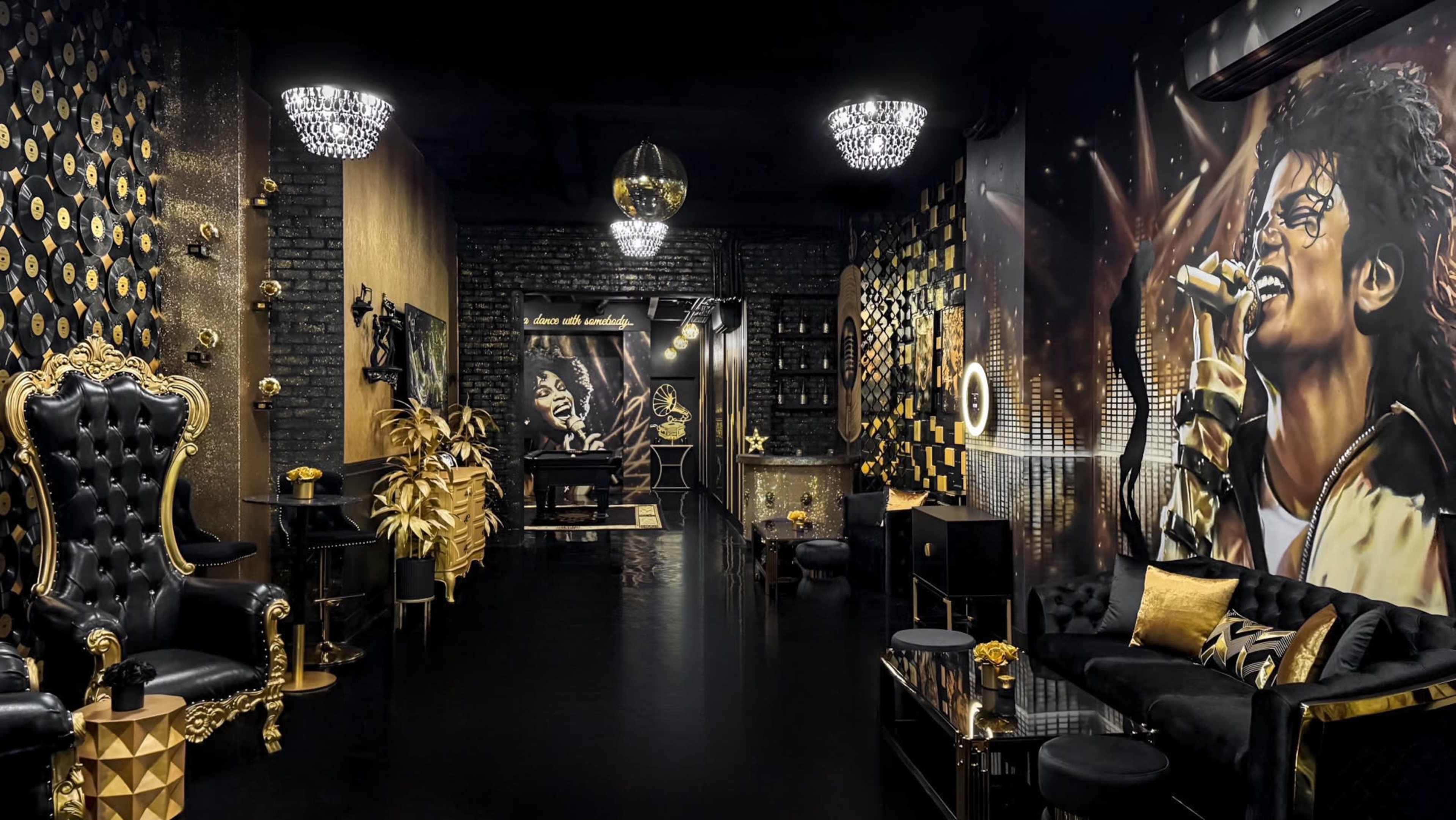 Social Cues Private Party Lounges Golden Noir Music-Themed