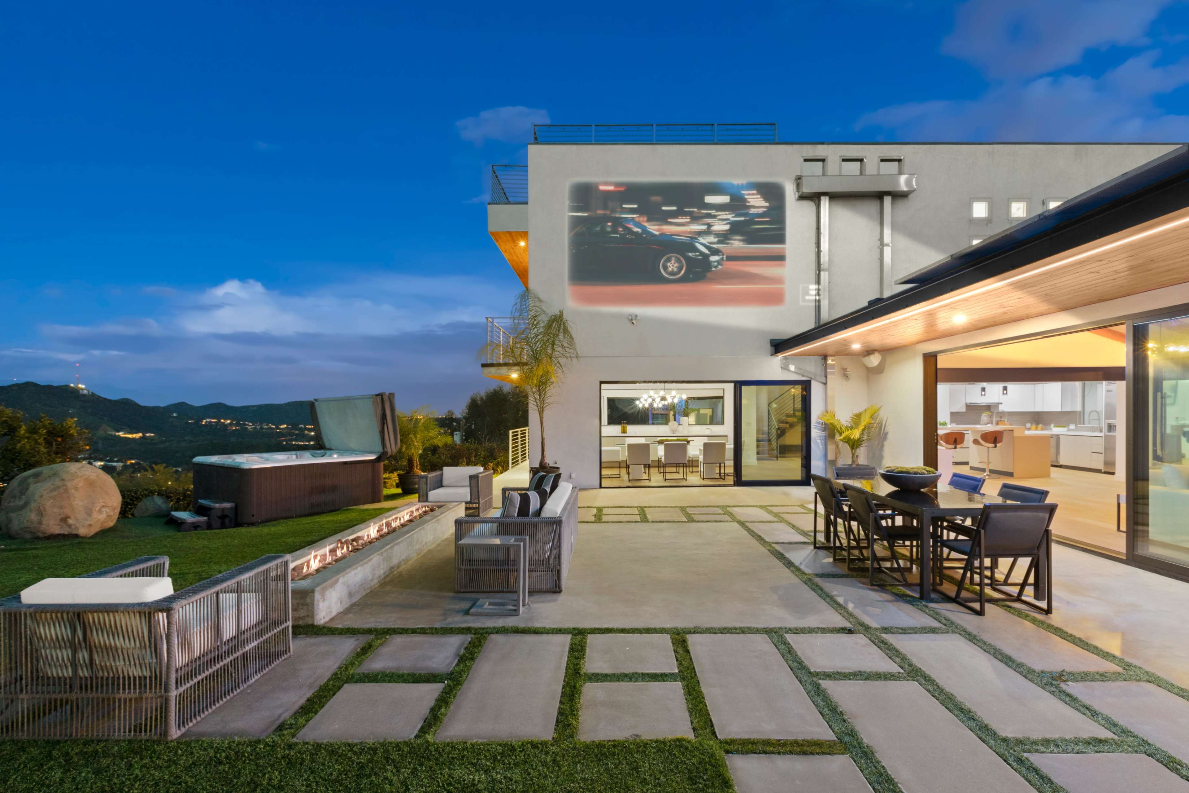 Gated Hollywood Hills Celebrity Compound | Views, Pool & Outdoor Cinema Image in Central LA, los angeles, CA