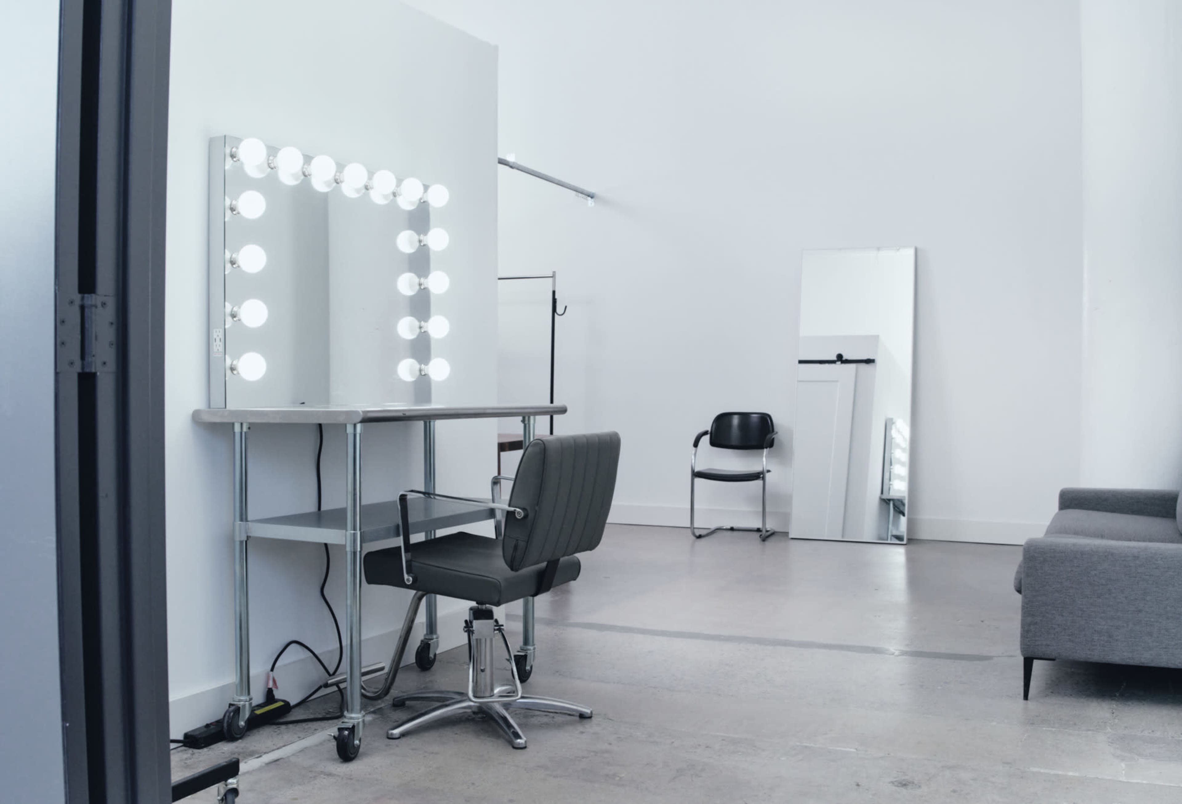 All white photo/video studio with CYC wall and concrete floors. White Rabbit Studio Image in Long Island City, Long Island City, NY