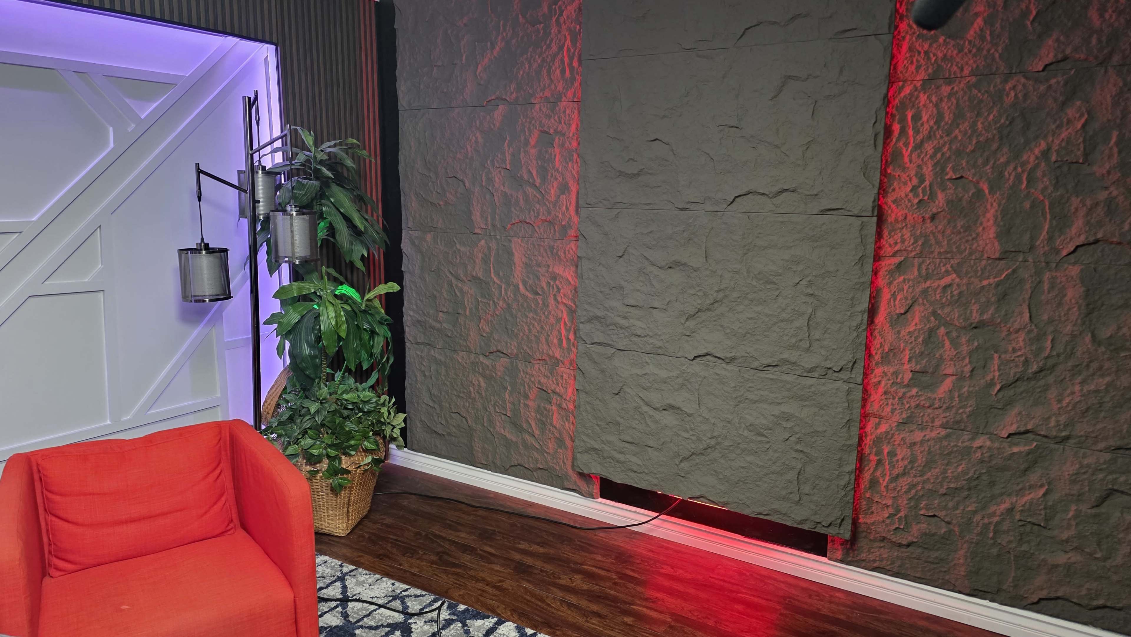 The Stone Wall - Powerful talking Head Background - RGB backlights Image in Central Escondido, Escondido, CA