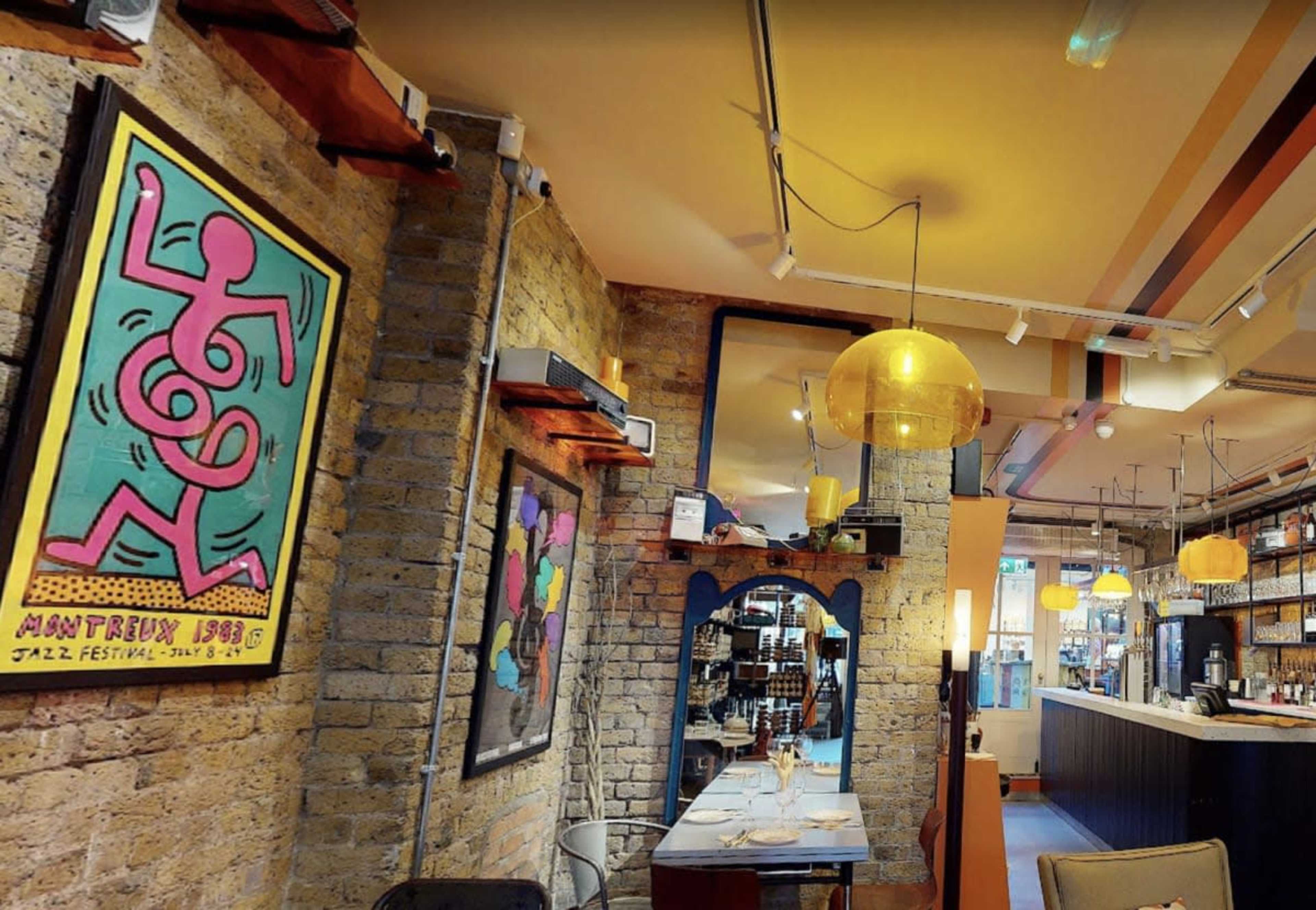 70's Bar in Historic Victorian Market in City of London Image in Spitalfields, London, ENG