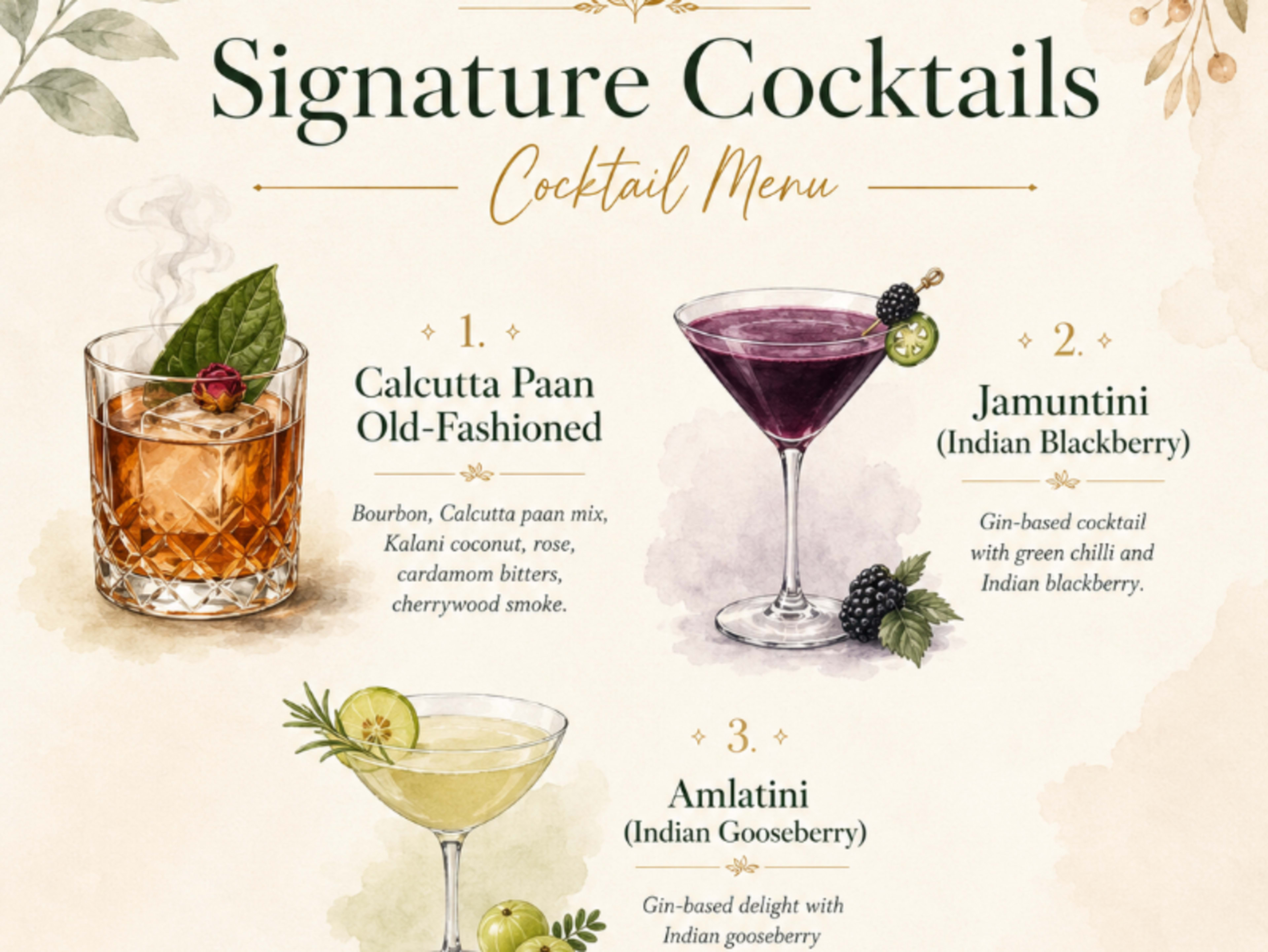 Cocktail Menu