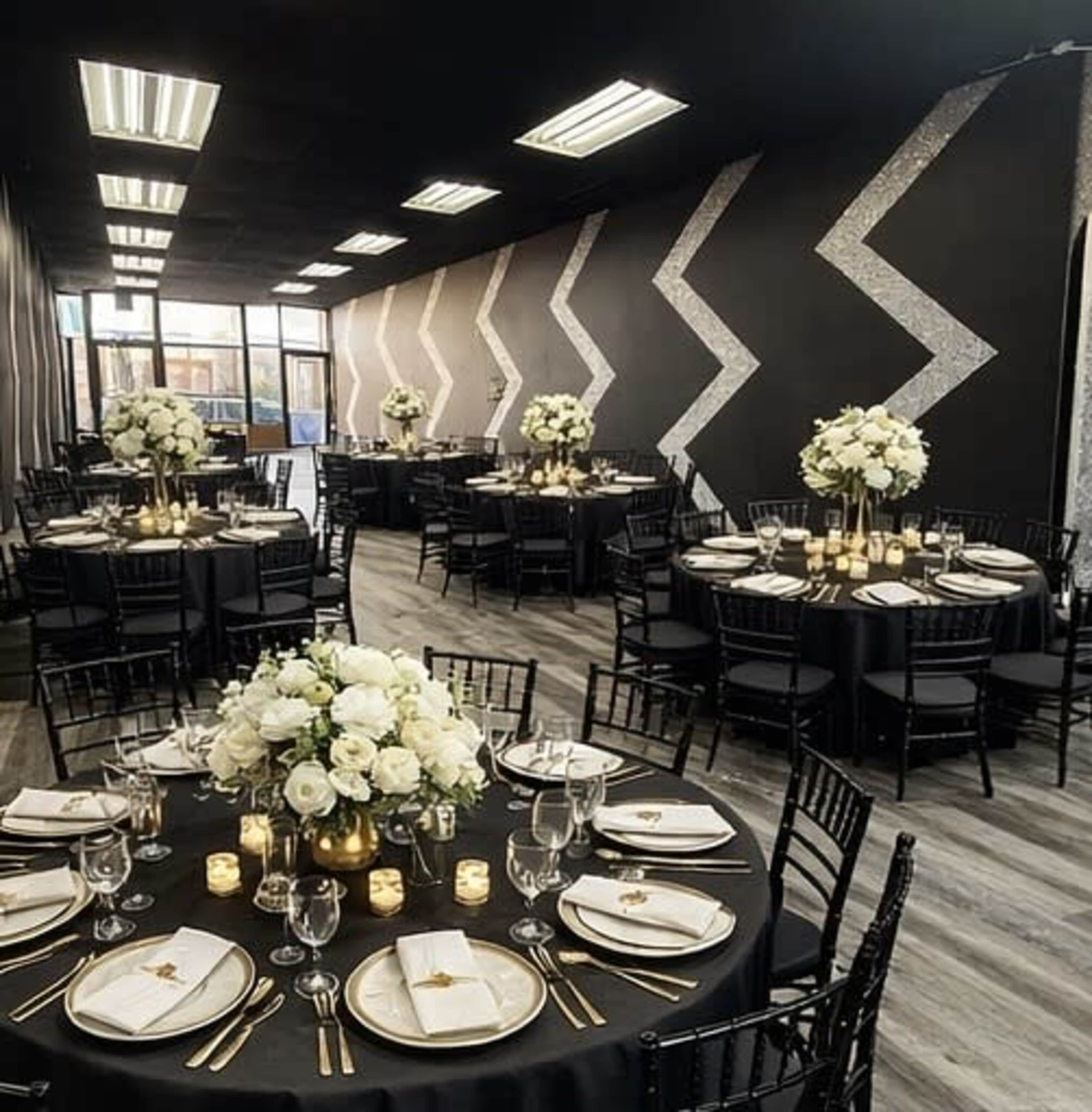 Urban Studio, Modern Black & Silver Event Space, Ideal for Parties, Dinners & Creative Events Image in South Side, Chicago, IL