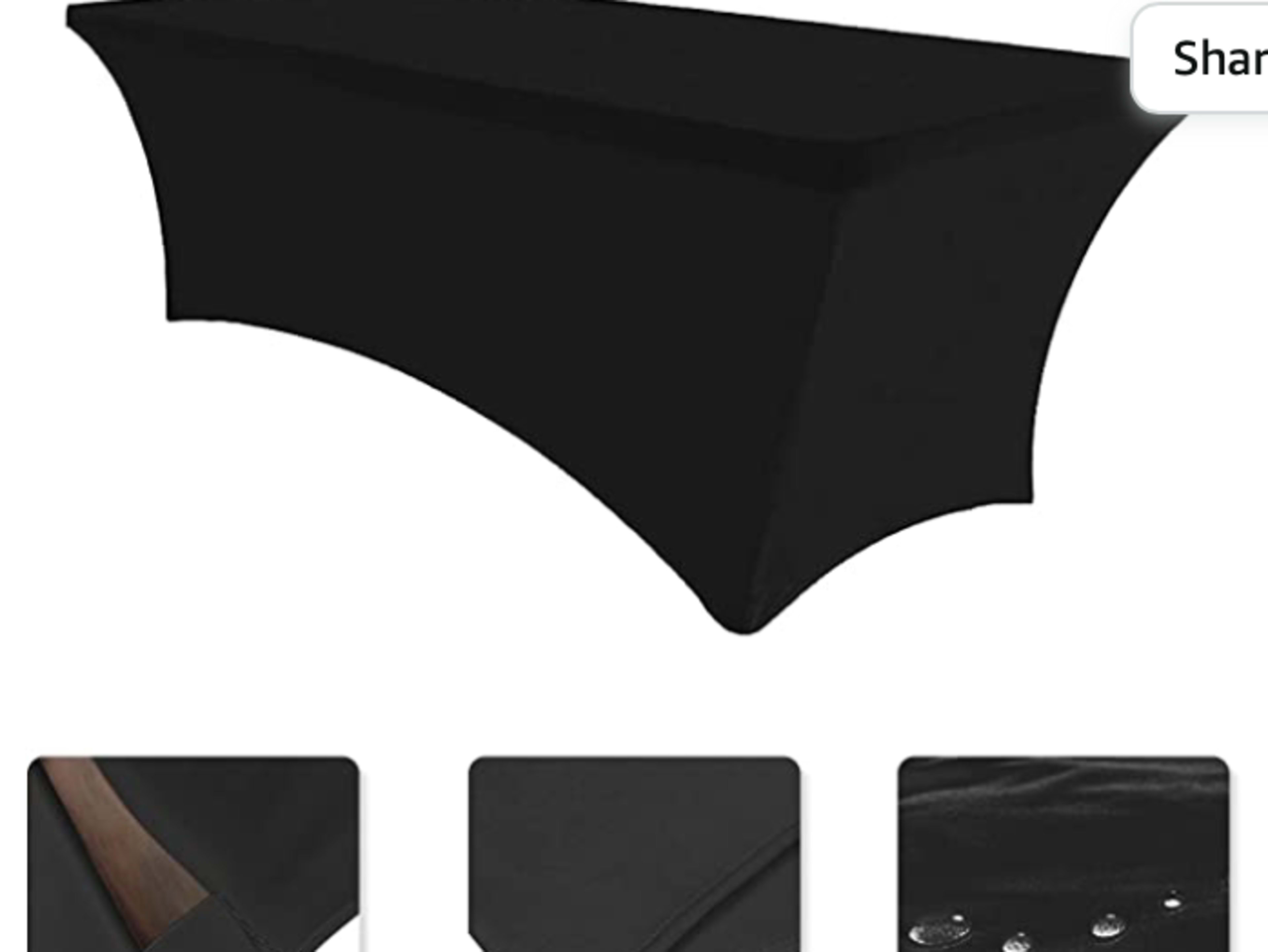 2 Black Table Covers