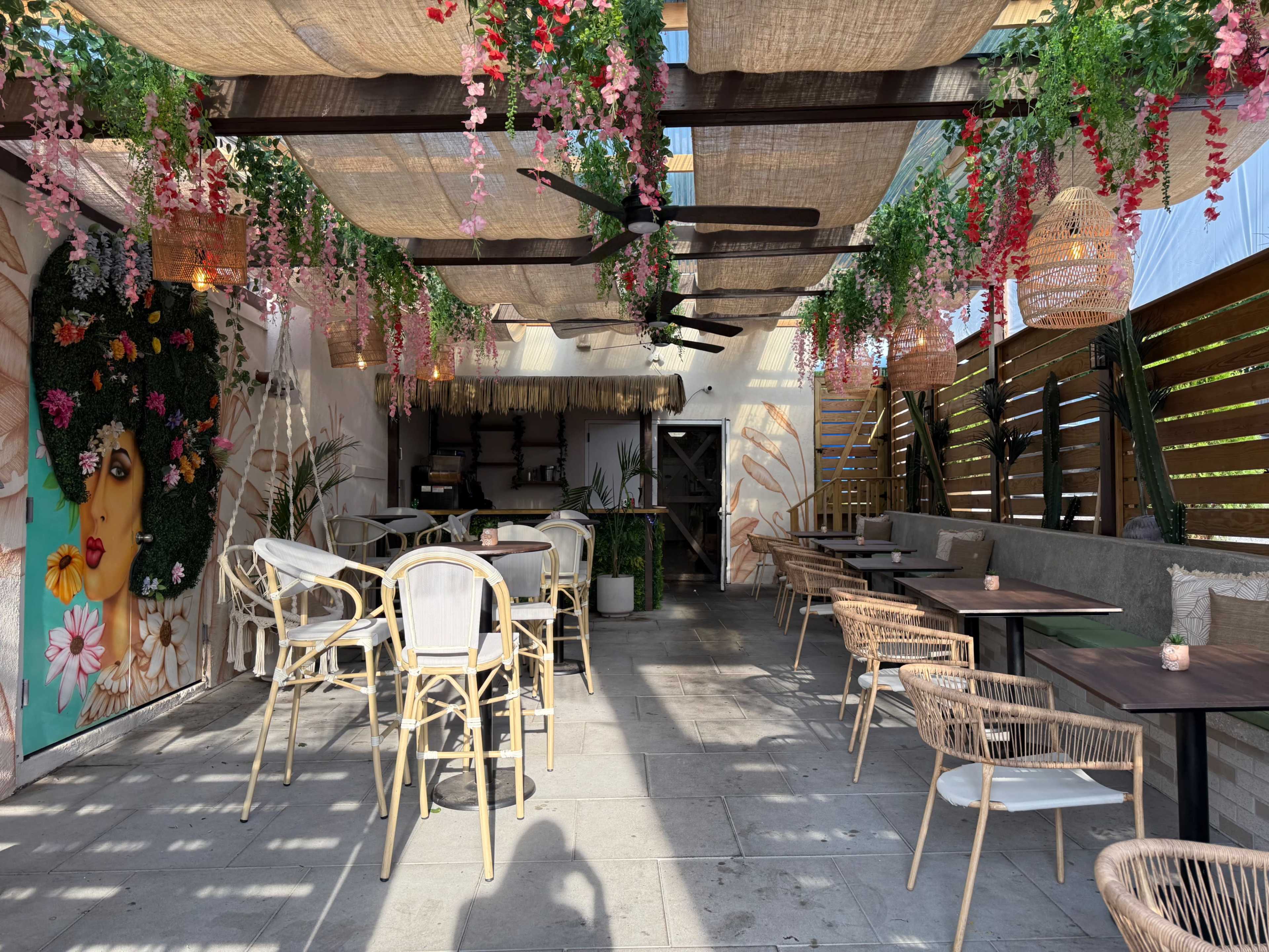 Urban, commercial, tropical, spacious kitchen, patio, lounge, speakeasy Image in Greenburgh, Elmsford, NY