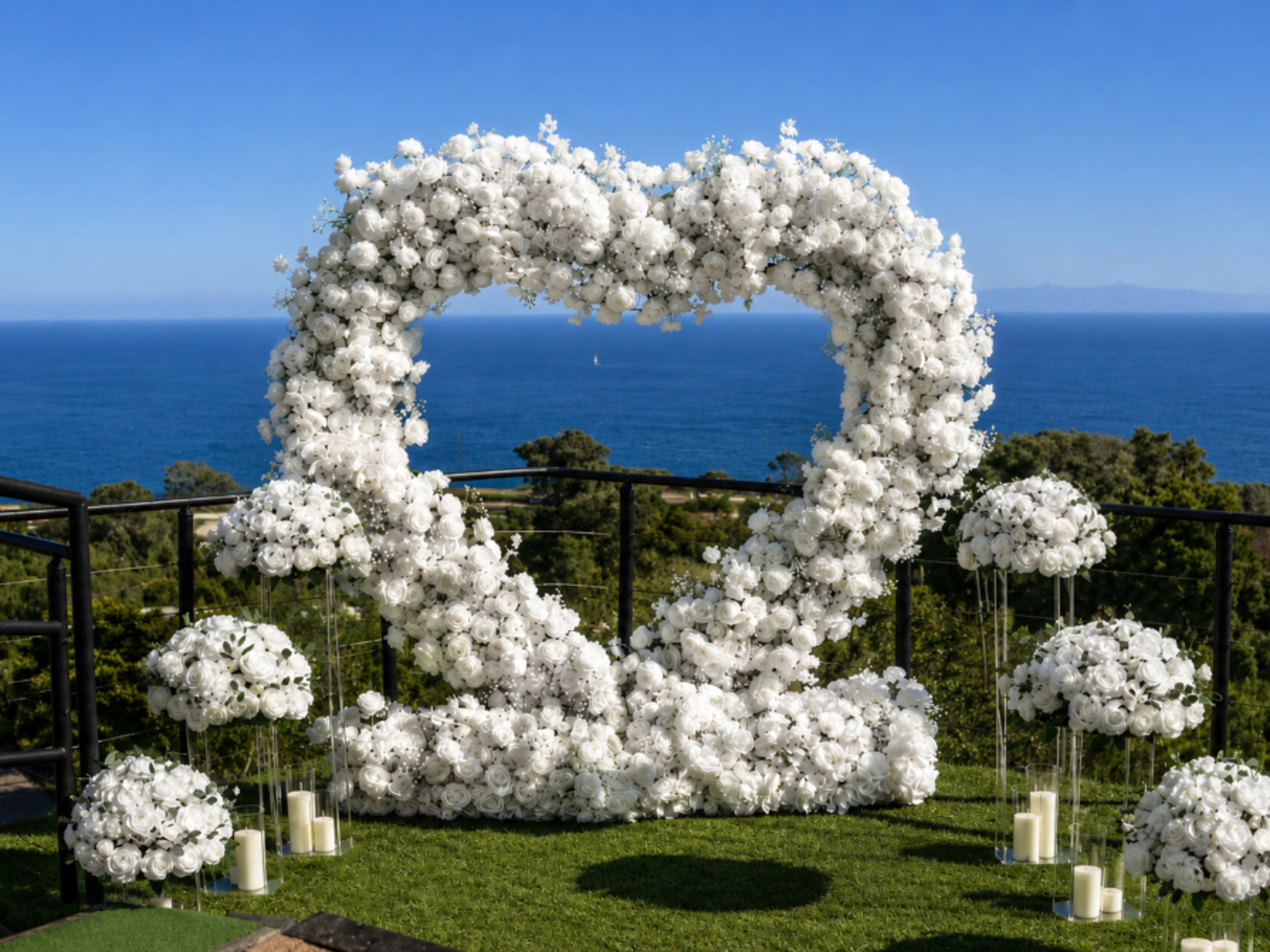White Floral Arch 