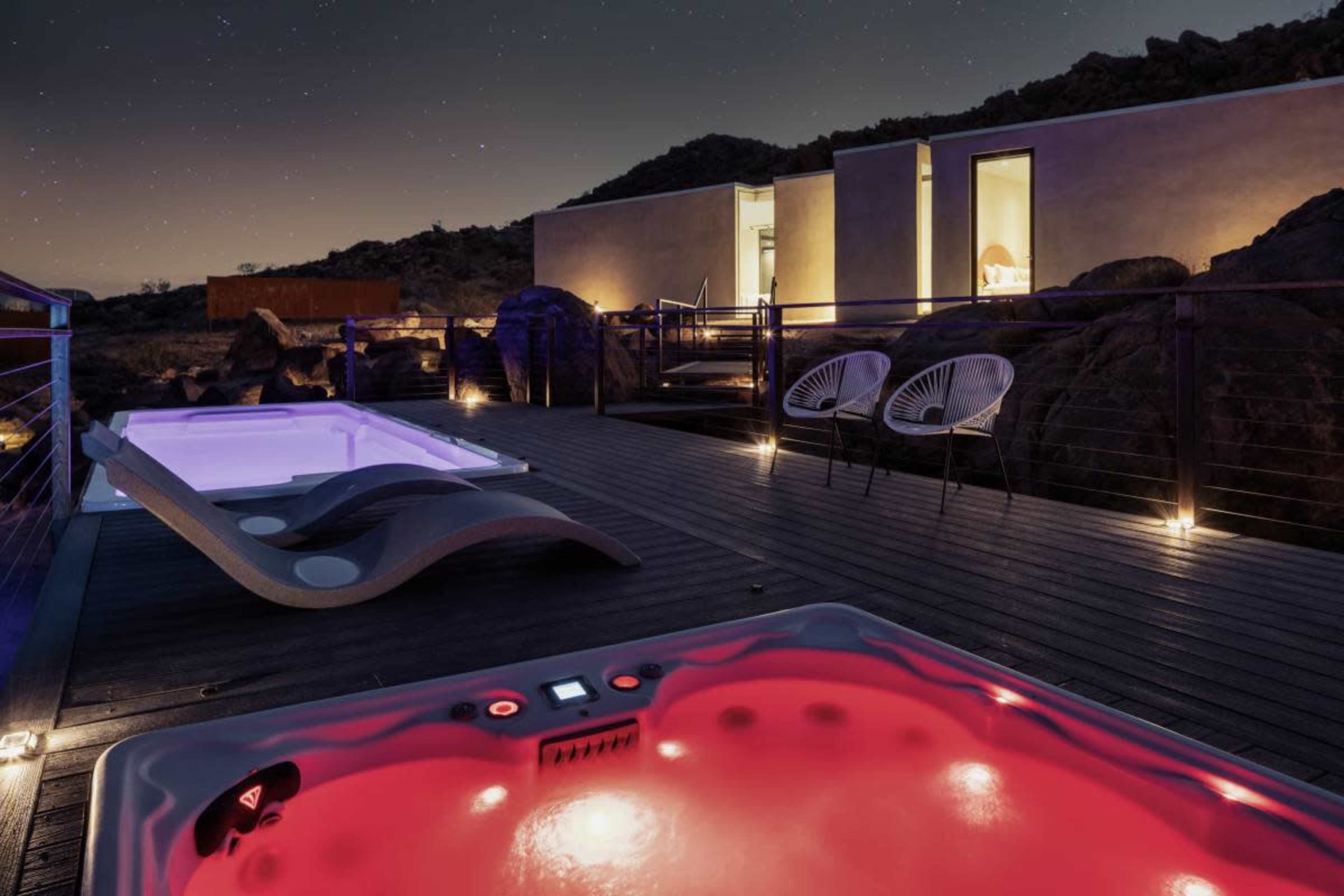 A Modern Rectangular Prism Home w/ Pool & Boulders Image in , Joshua Tree, CA