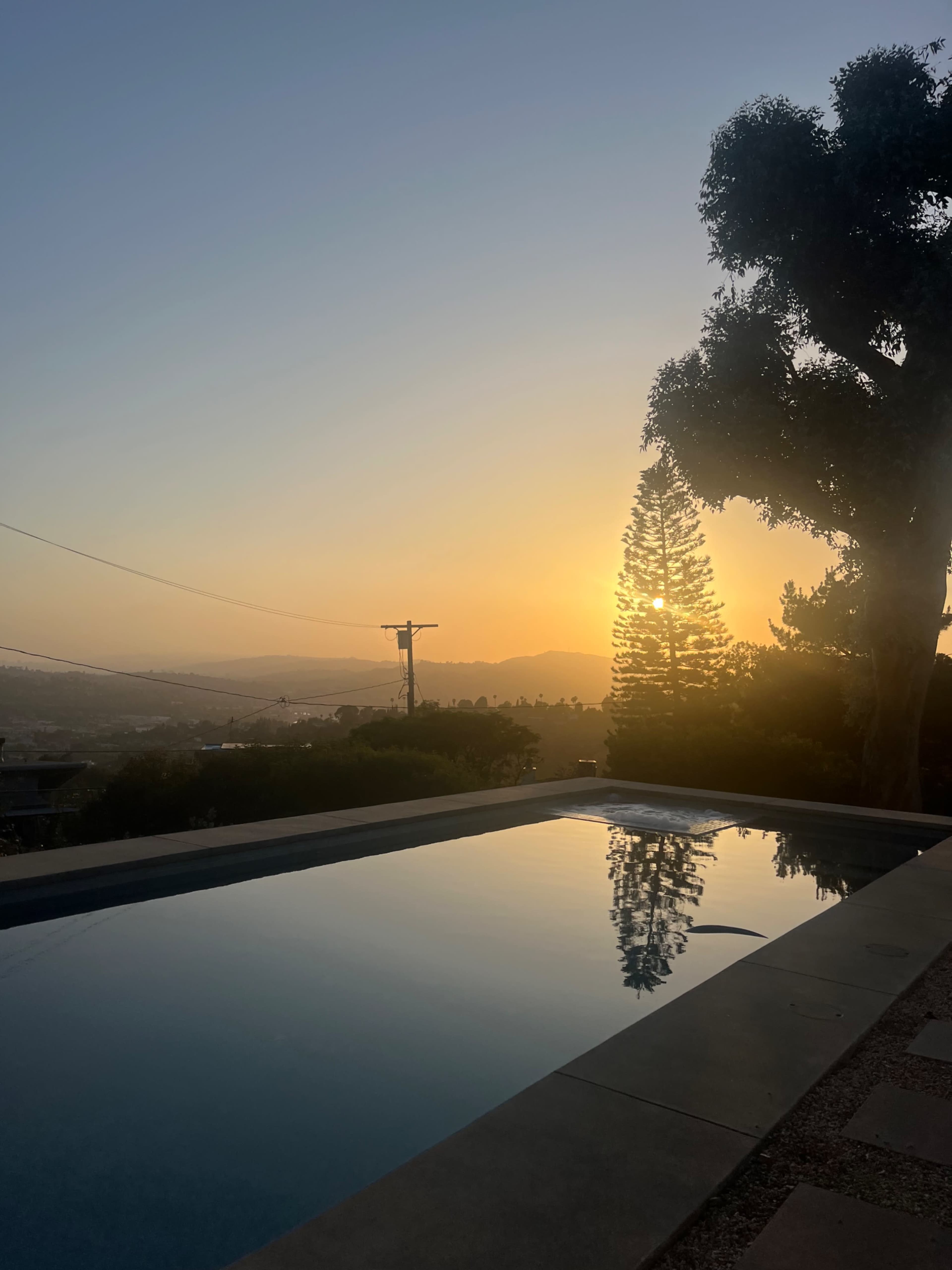Hillside pool and pool house with Sparkling LA views Image in Northeast Los Angeles, Los Angeles, AS