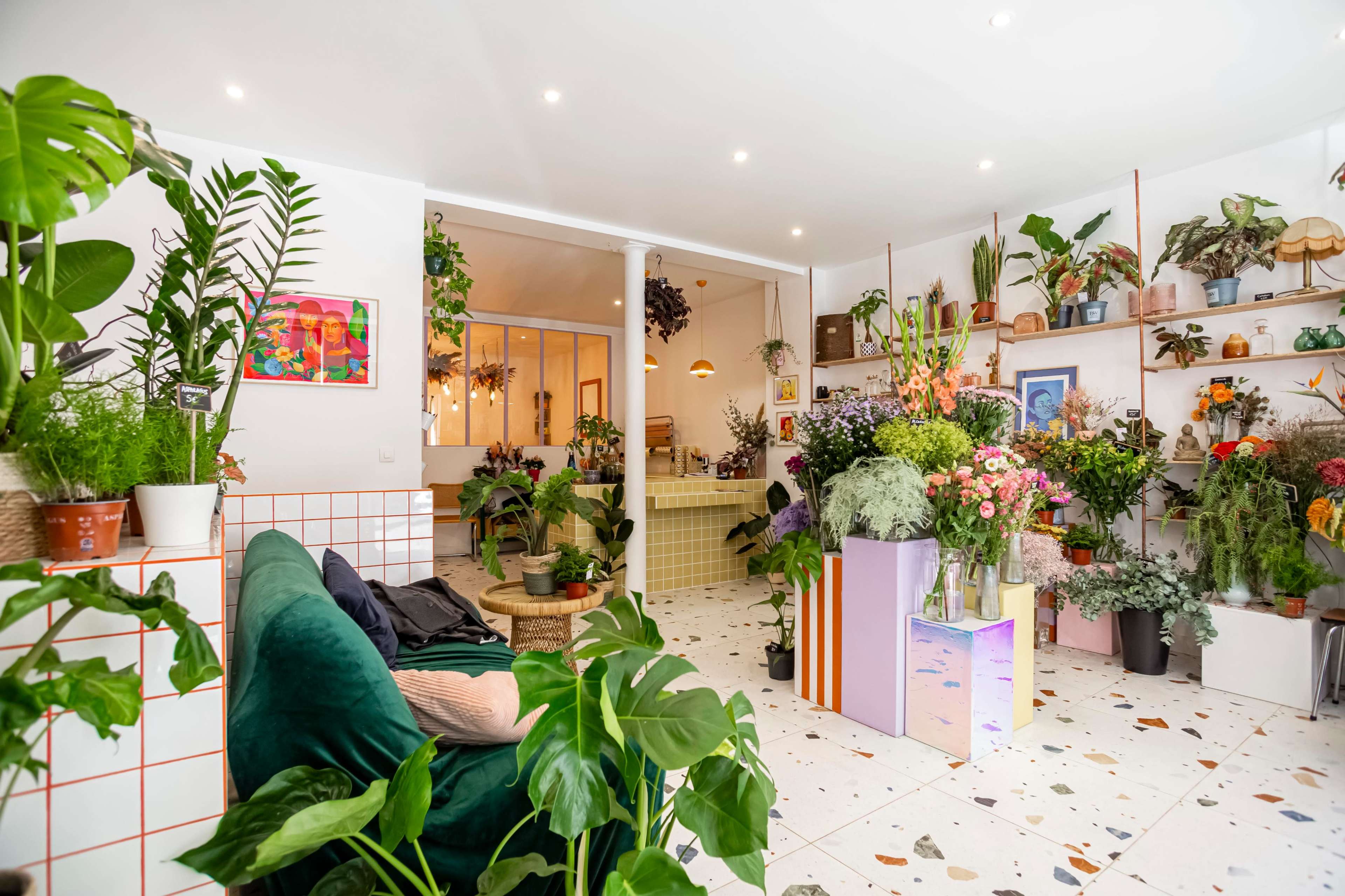 Boutique de fleurs, pop et colorée Image in Saint-Ambroise, Paris