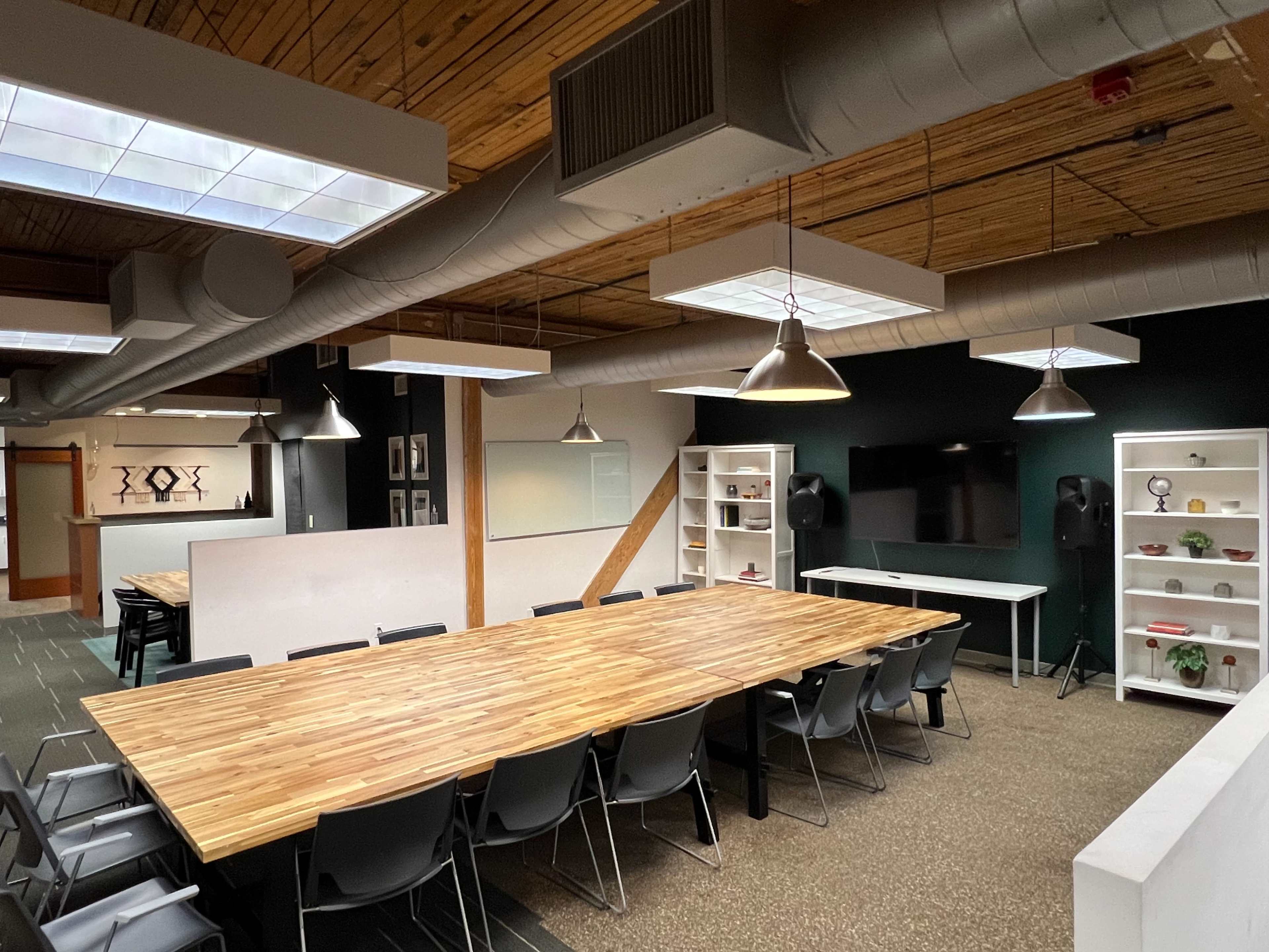 Spacious High-Ceiling Meeting Space w/ Rooftop & Space Needle Views - Exposed Wood Beams - Downtown Image in Belltown, Seattle, WA