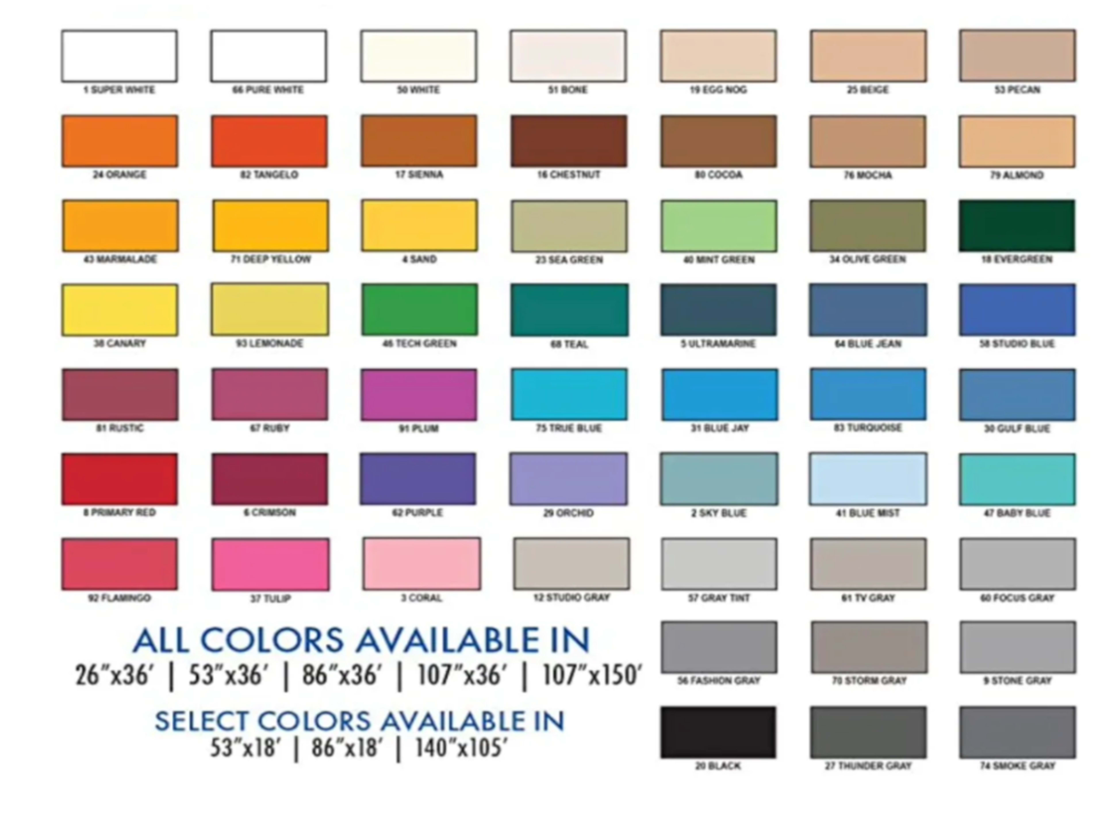 ANY COLOR YOU NEED ?