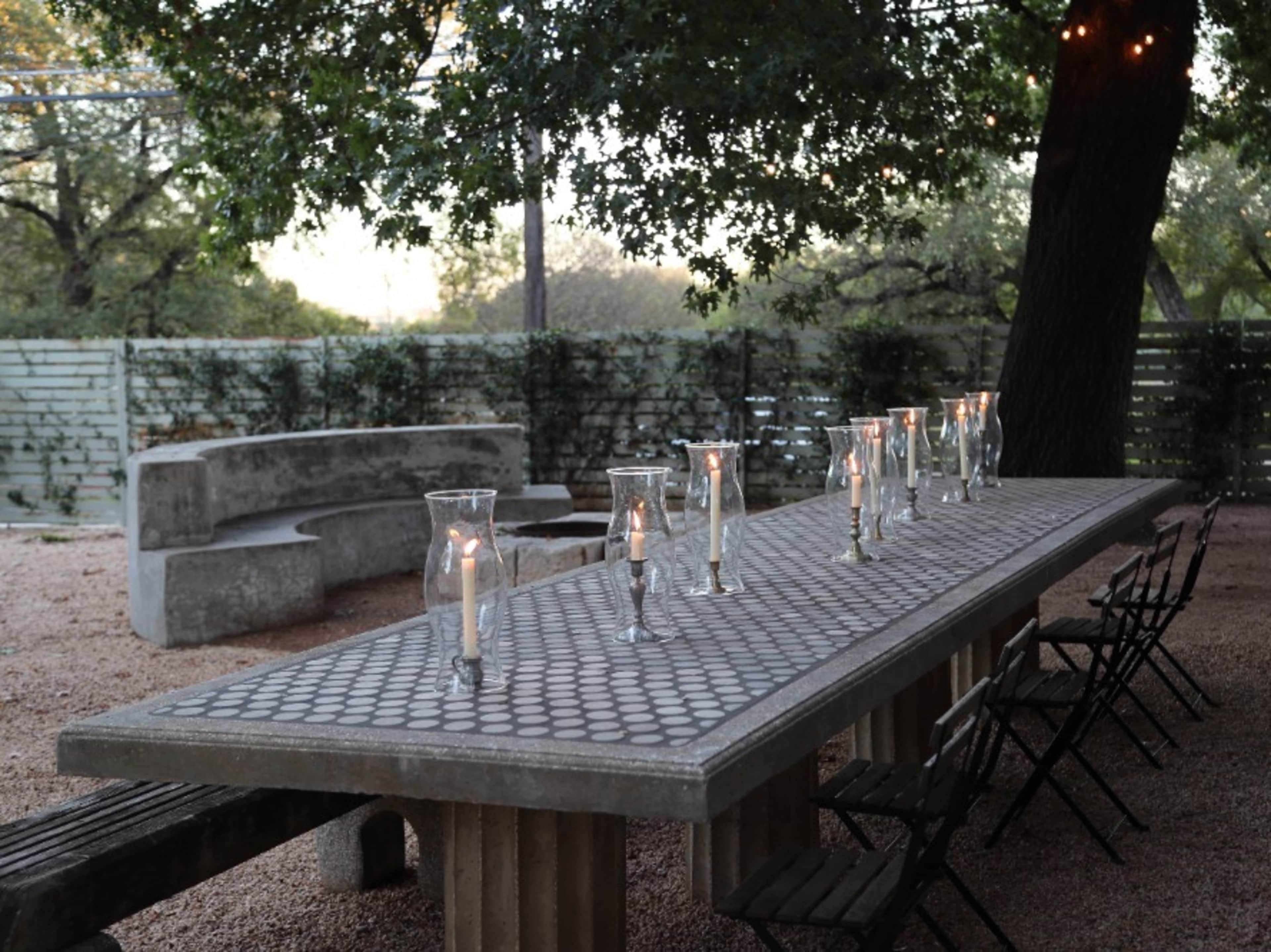 Backyard Candlelight Setup