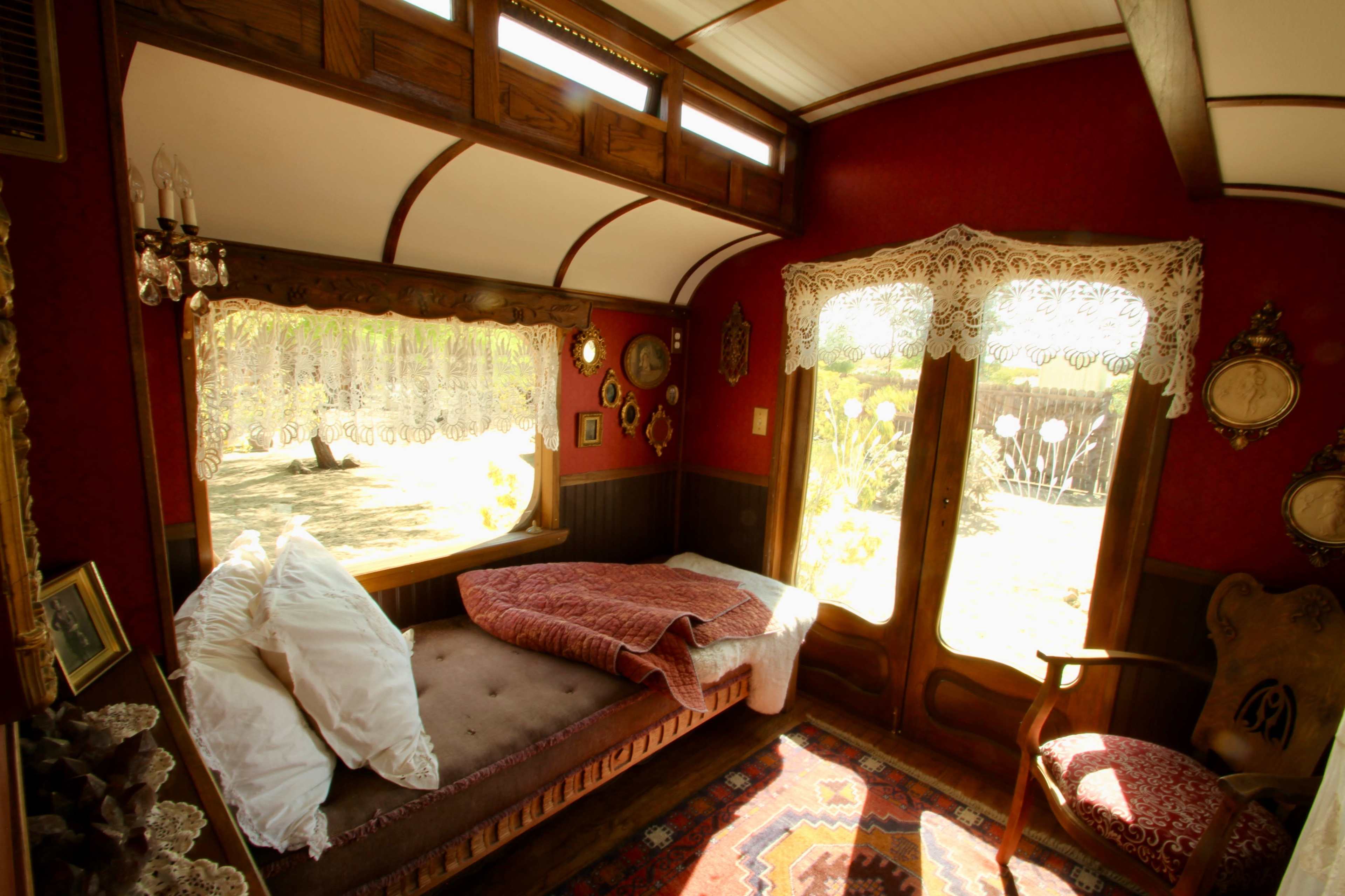 1920s Victorian Caravan | Moody Gothic Desert Photoshoot Location Image in Joshua Tree, Joshua Tree, CA