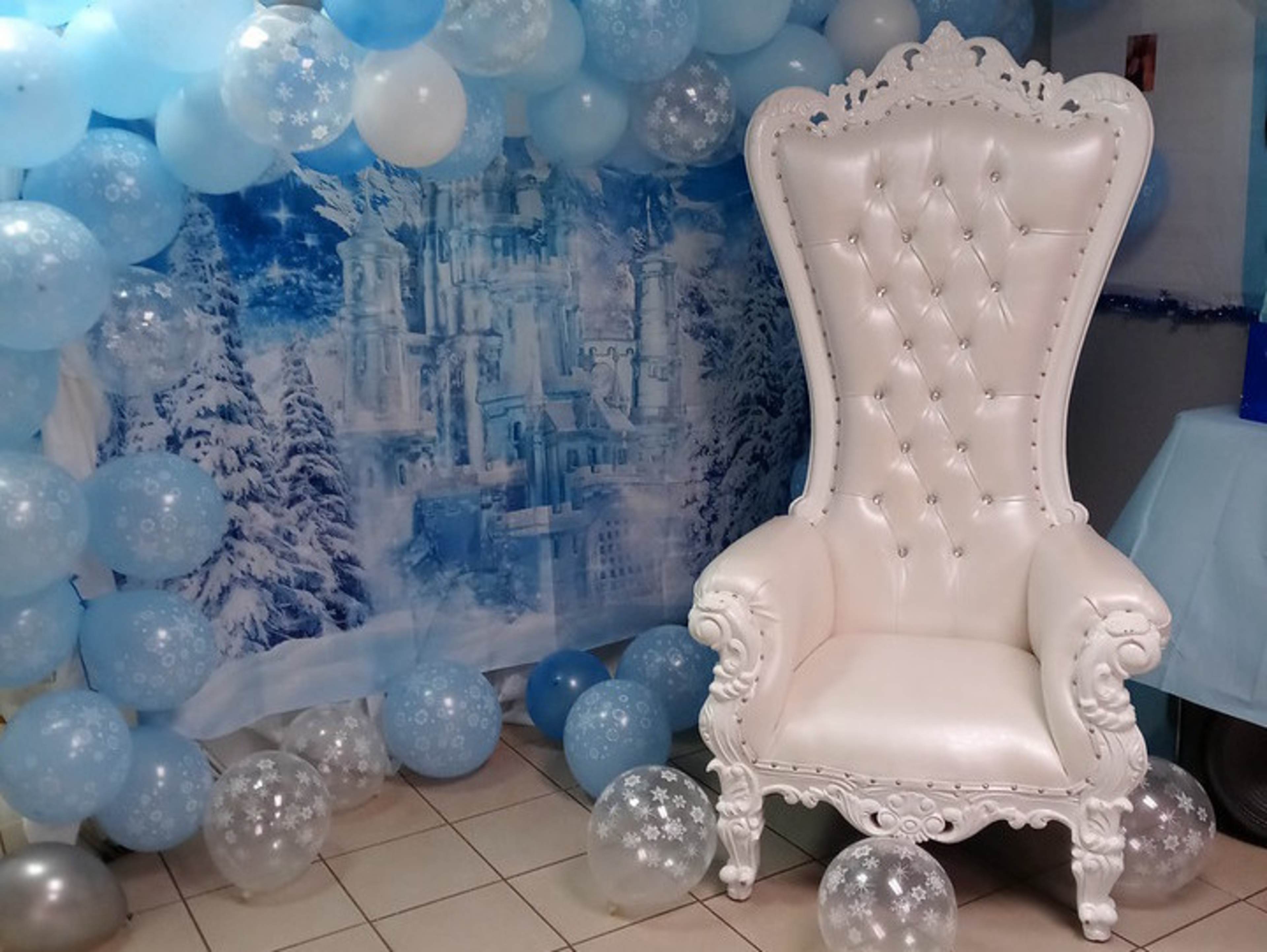 Single All White Throne Chair