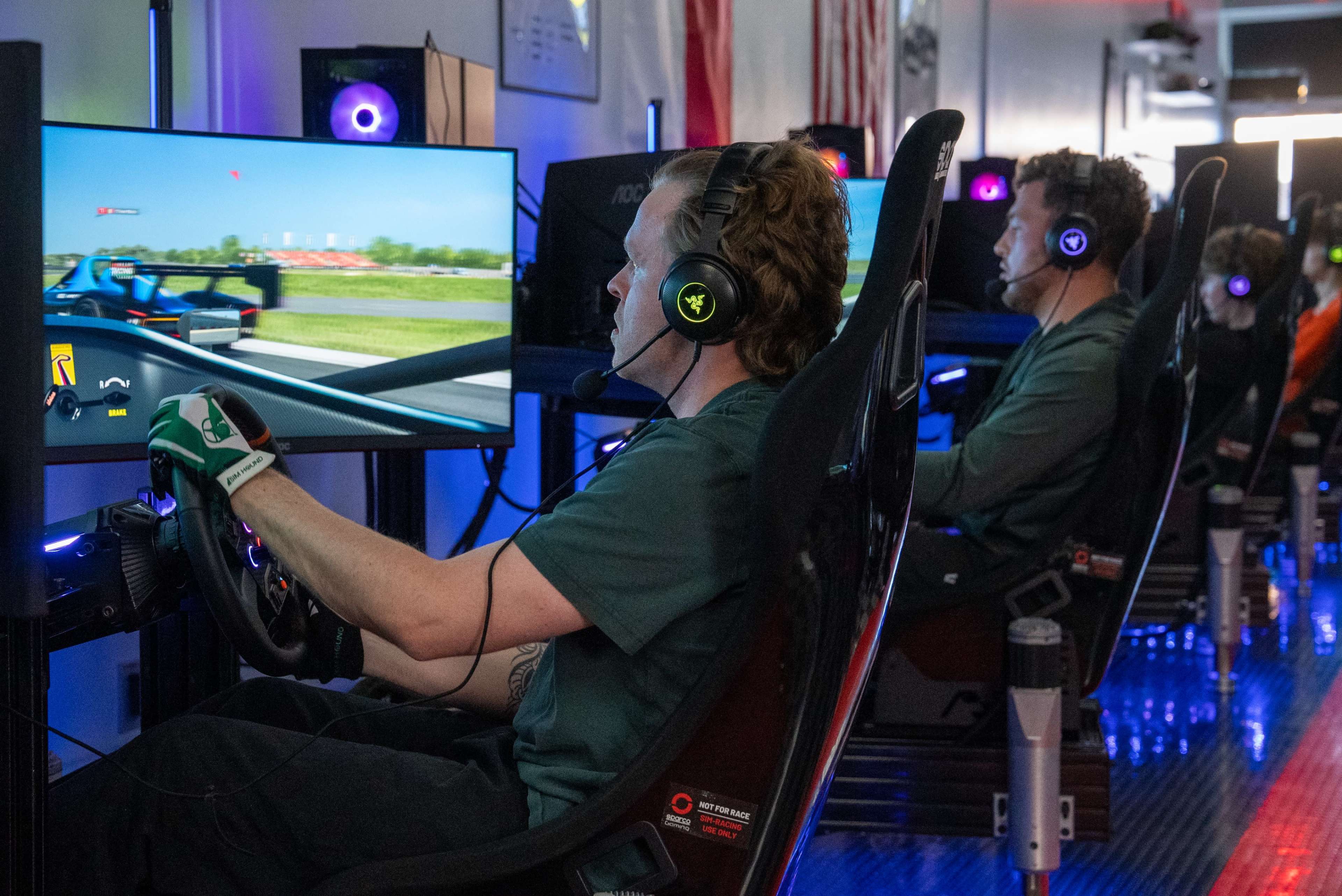 Racing Fanatics dream space - Austins sim racing center Image in Five Oaks Park North, austin, TX