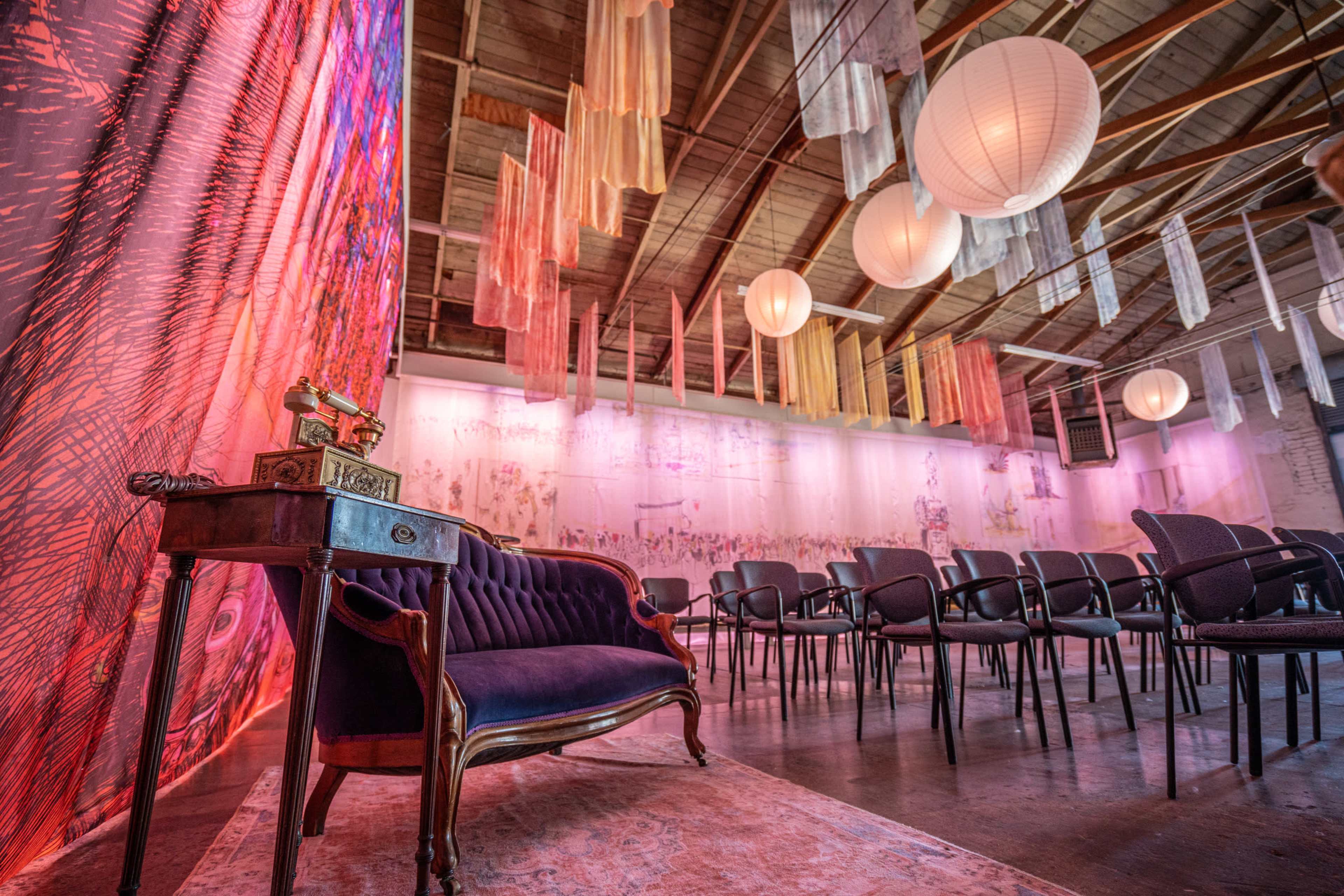 Enchanting Warehouse Space with Dreamy Lighting & Artistic Vibe Image in East Peralta, Oakland, CA