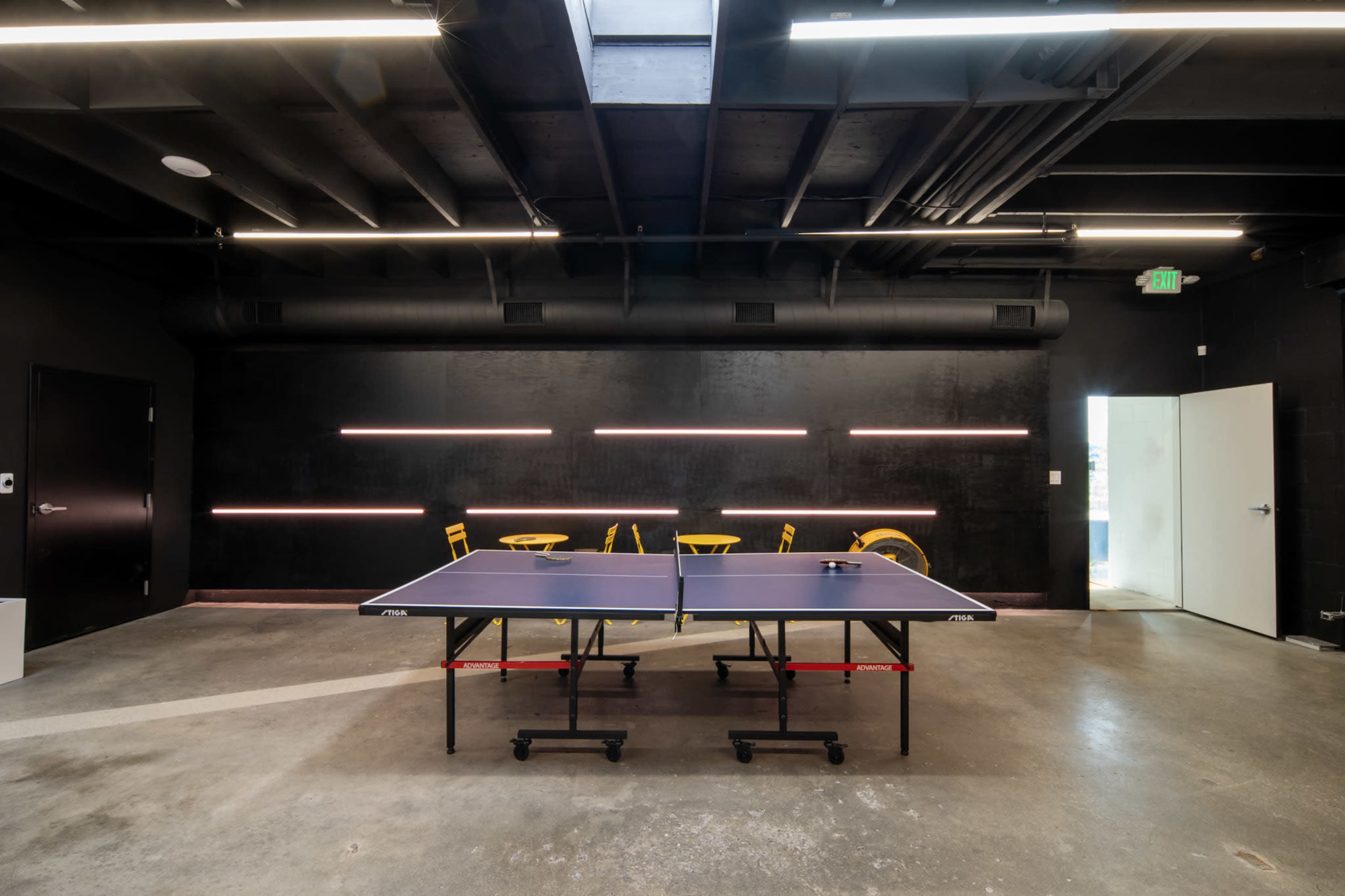 Black Room Garage for Vehicle Shoots, Custom Staging Image in Historic Highlands, Pasadena, CA