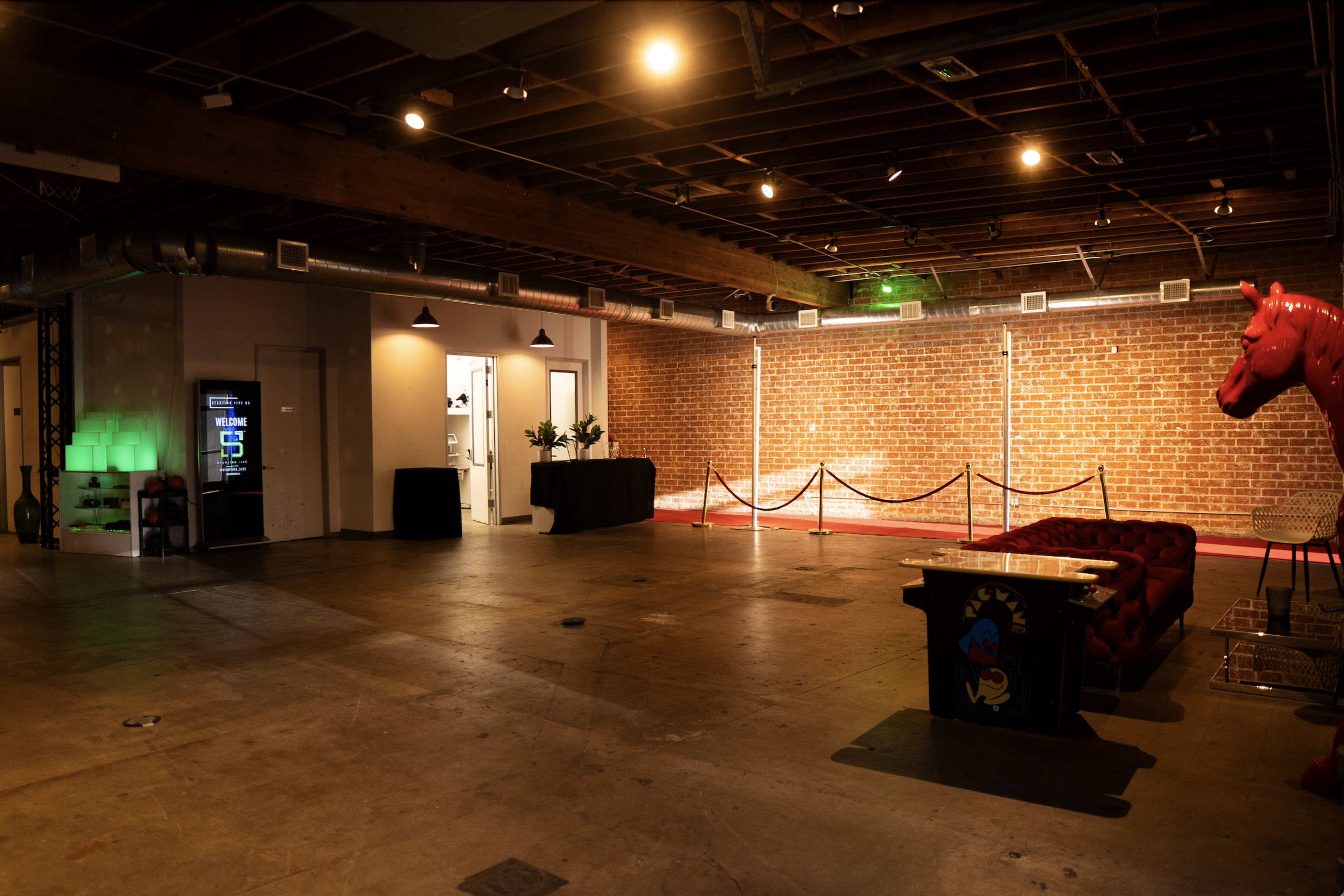 Unique & Spacious Flex Space with Stage | Sound System | Multiple Rooms | Red Carpet | Podcast Studio Image in Mid-City, Santa Monica, CA