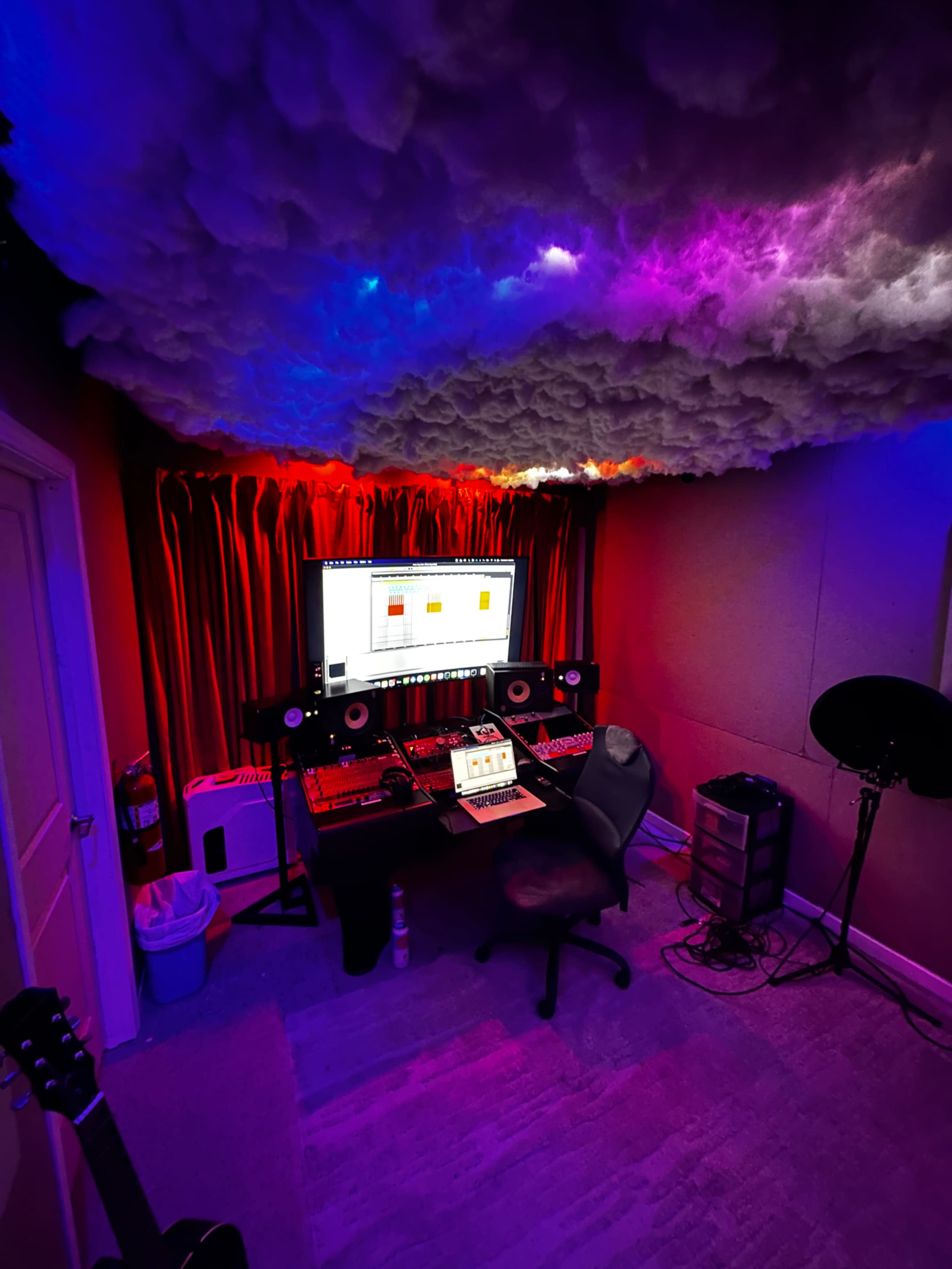 Recording Studio & Rehersal Room w/ Cloud Lighting Image in Millbury, Millbury Ma, MA