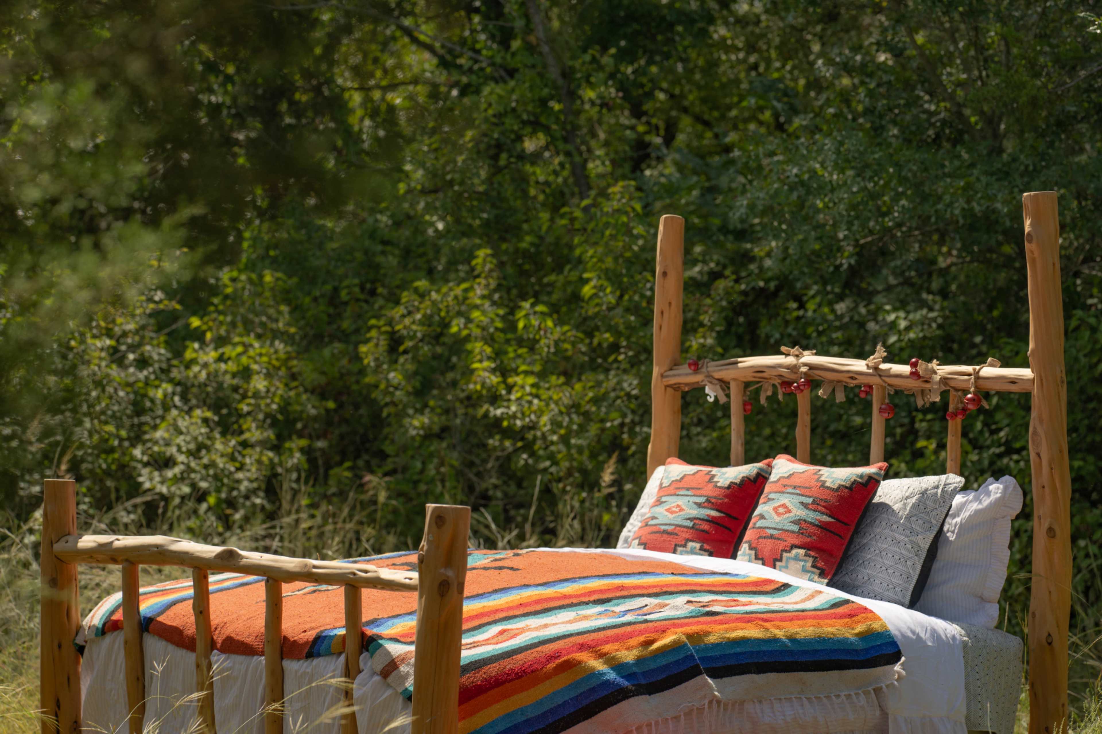 Rustic Bed in the Woods Image in , Fort Worth, TX