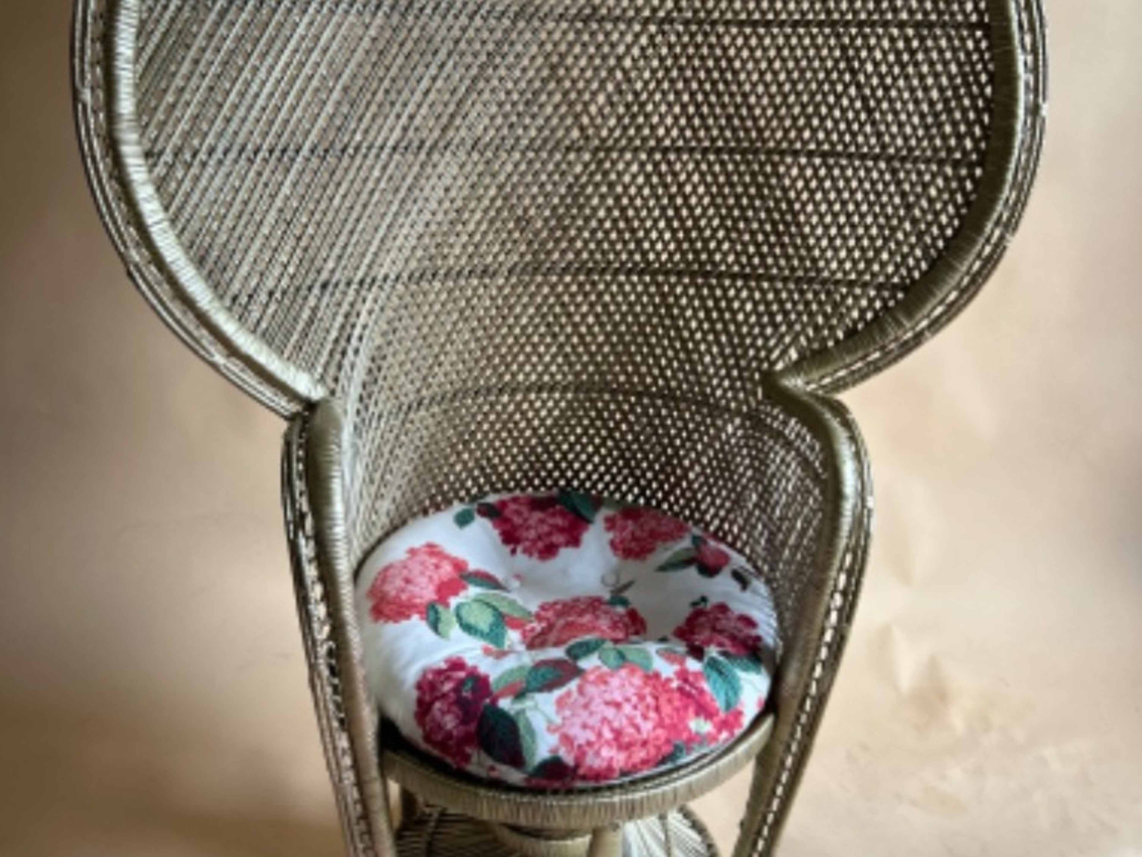 Golden Goddess Peacock Chair