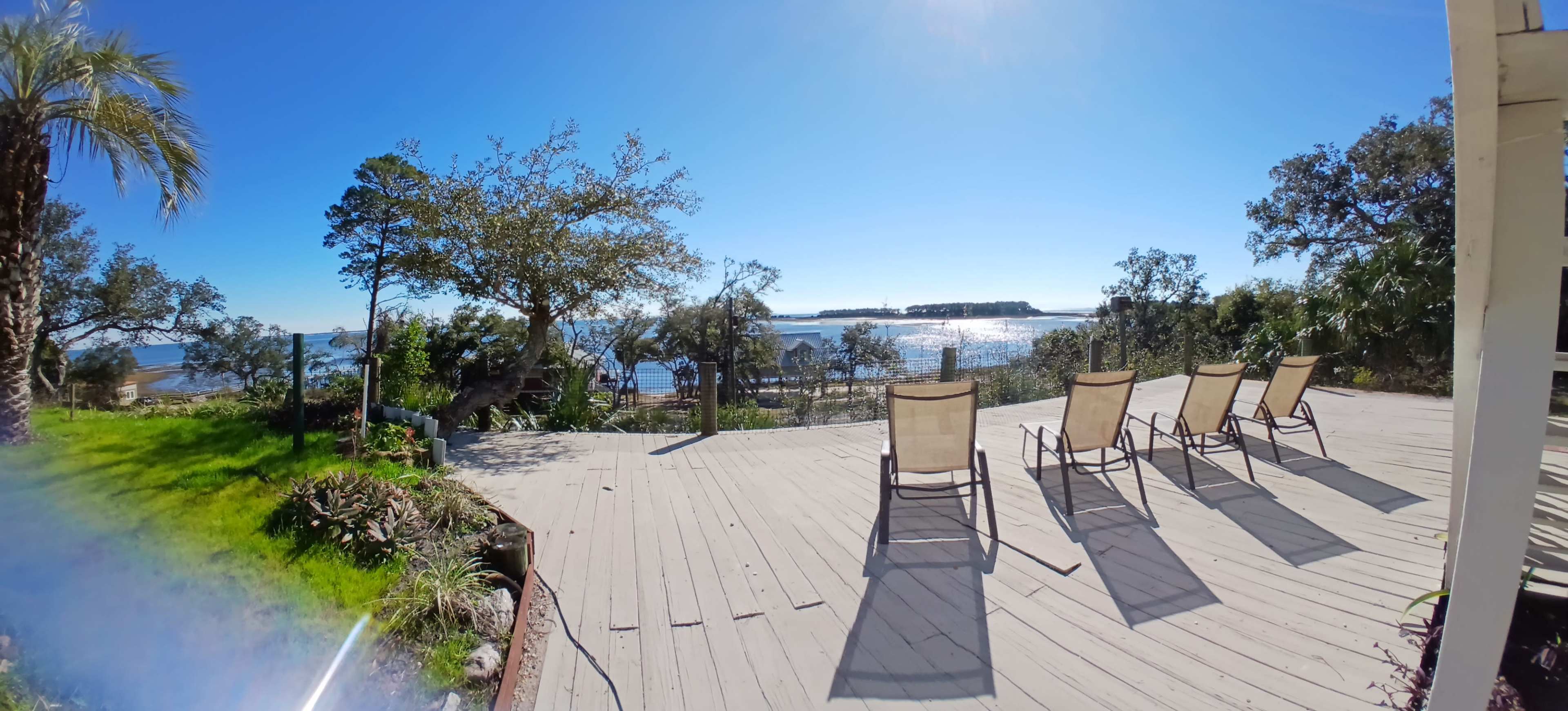 Rooms, decks & great lawn have panoramic views of the Gulf Image in Carrabelle, Carrabelle, FL