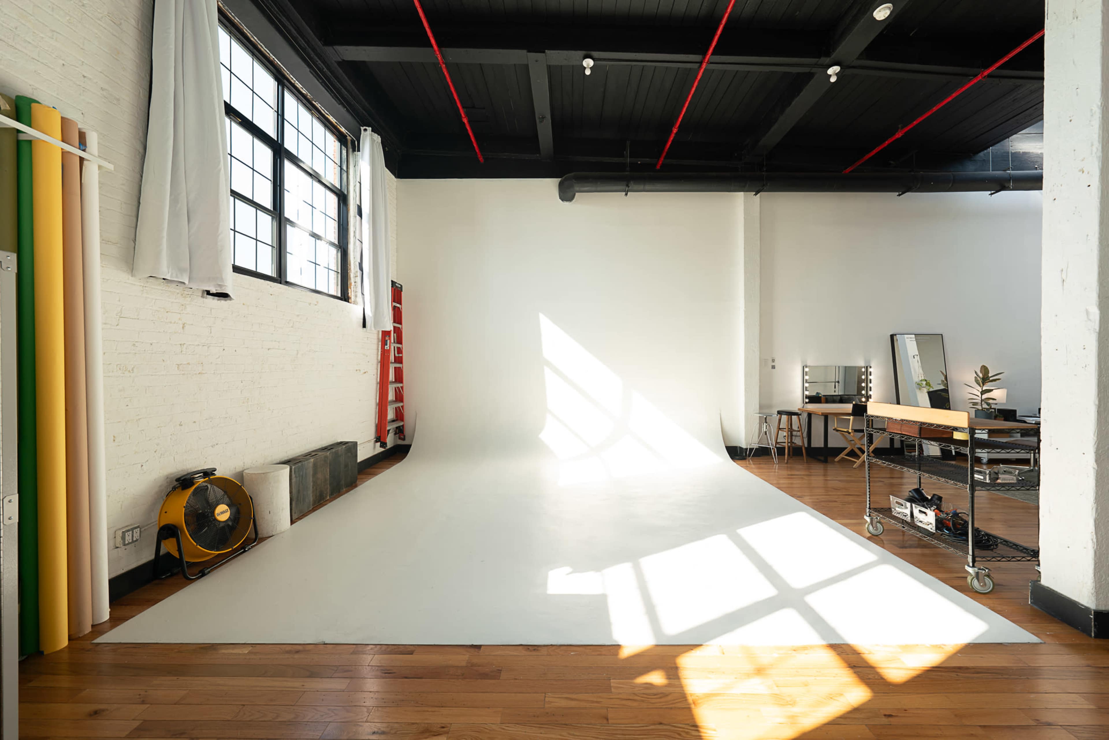 New York Style Photo/Video Natural Light Studio with Skylight & Cyclorama Image in Bushwick, Brooklyn, NY