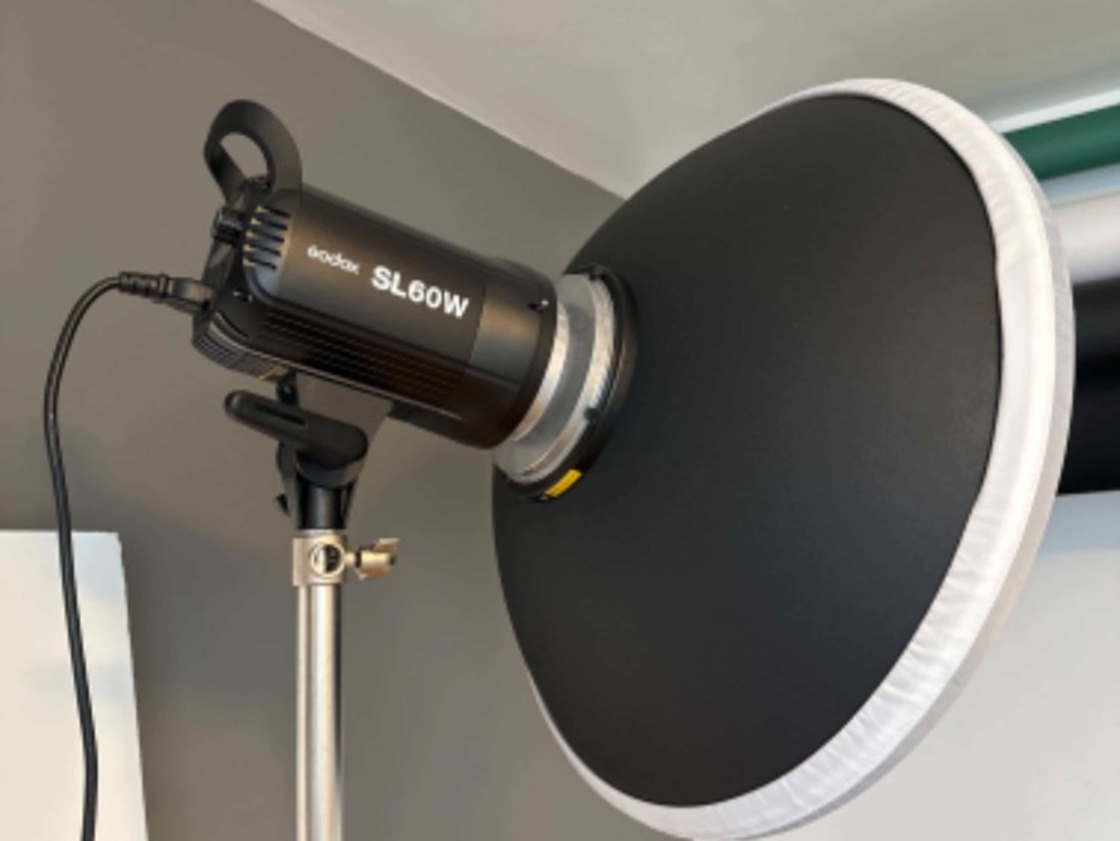 2 Godox SL60W lights on stands