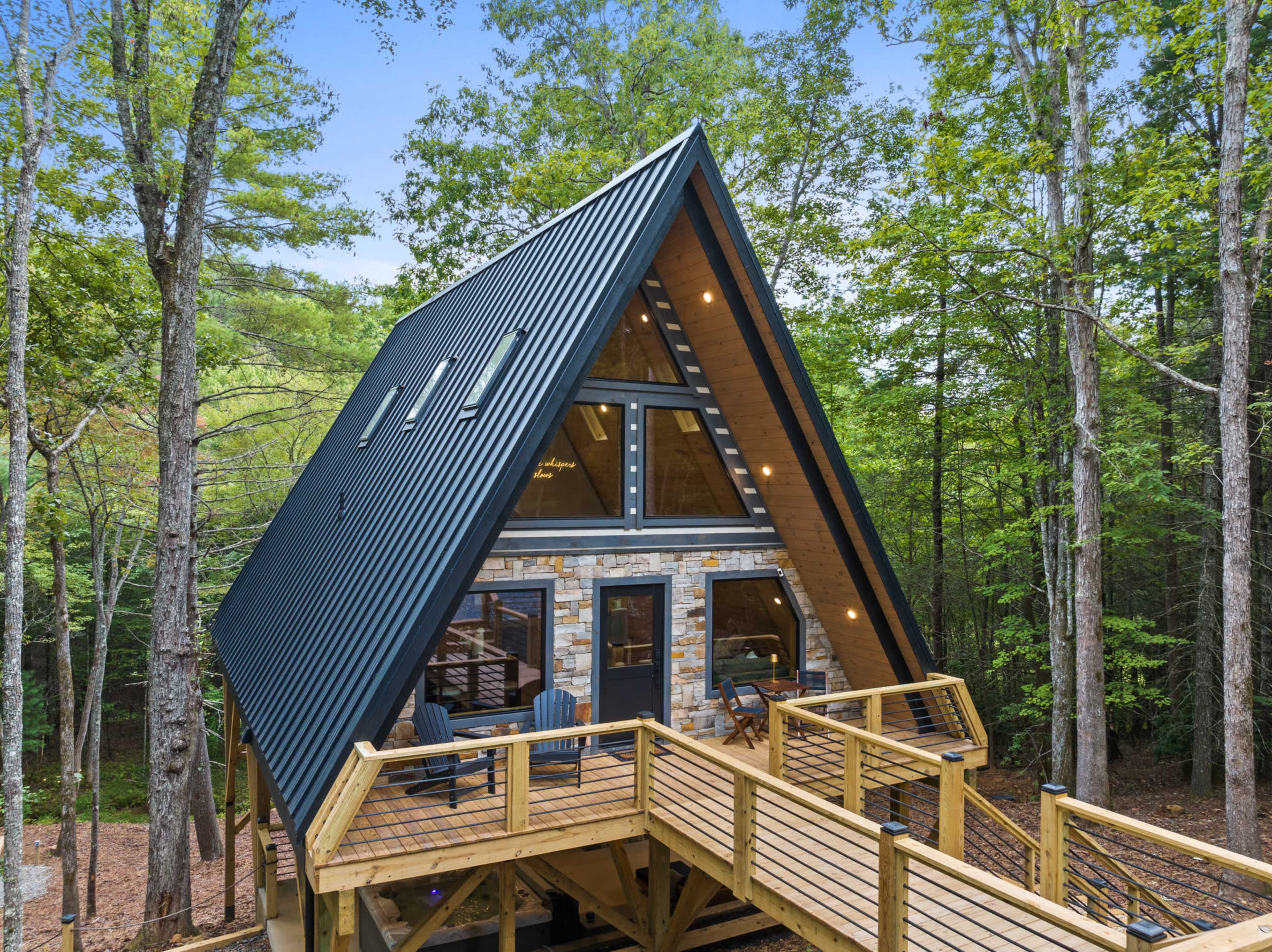 Blue Ridge A-Frame Retreat | Luxury A-Frame Cabin with Creek, Hot Tub ...