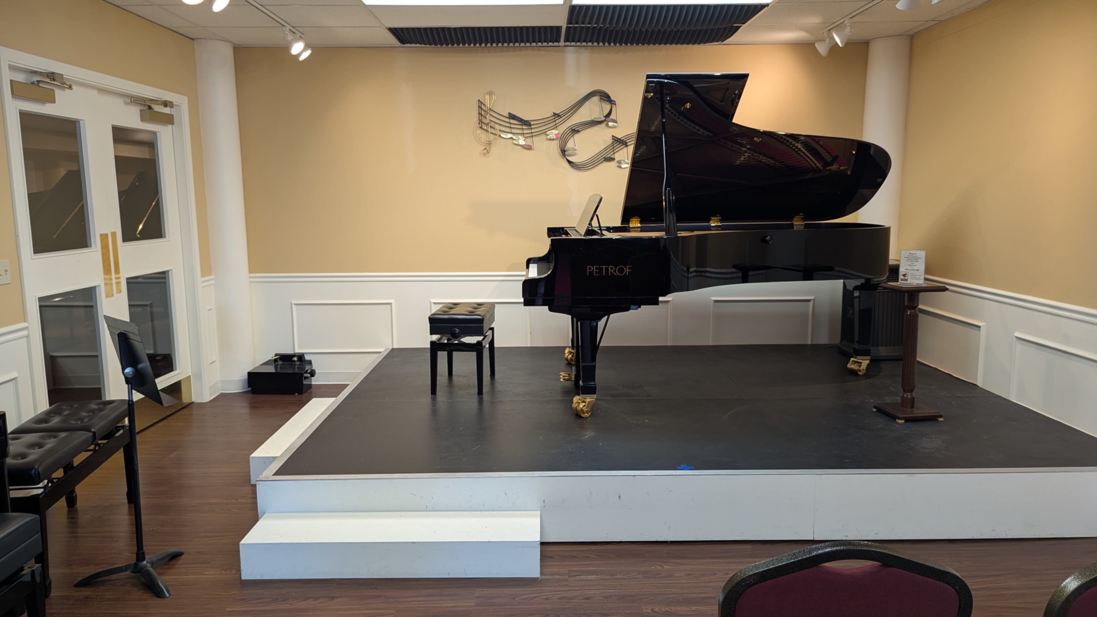 Elegant Recital Hall with Concert Grand Piano Image in Wilburton, Bellevue, WA