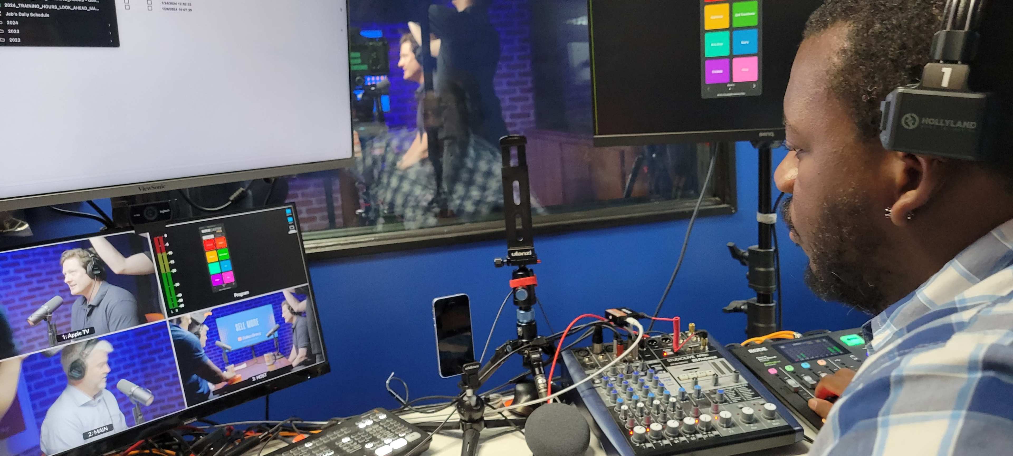 2 person Podcast Studio Brick Background Image in Thomson, Thomson, GA