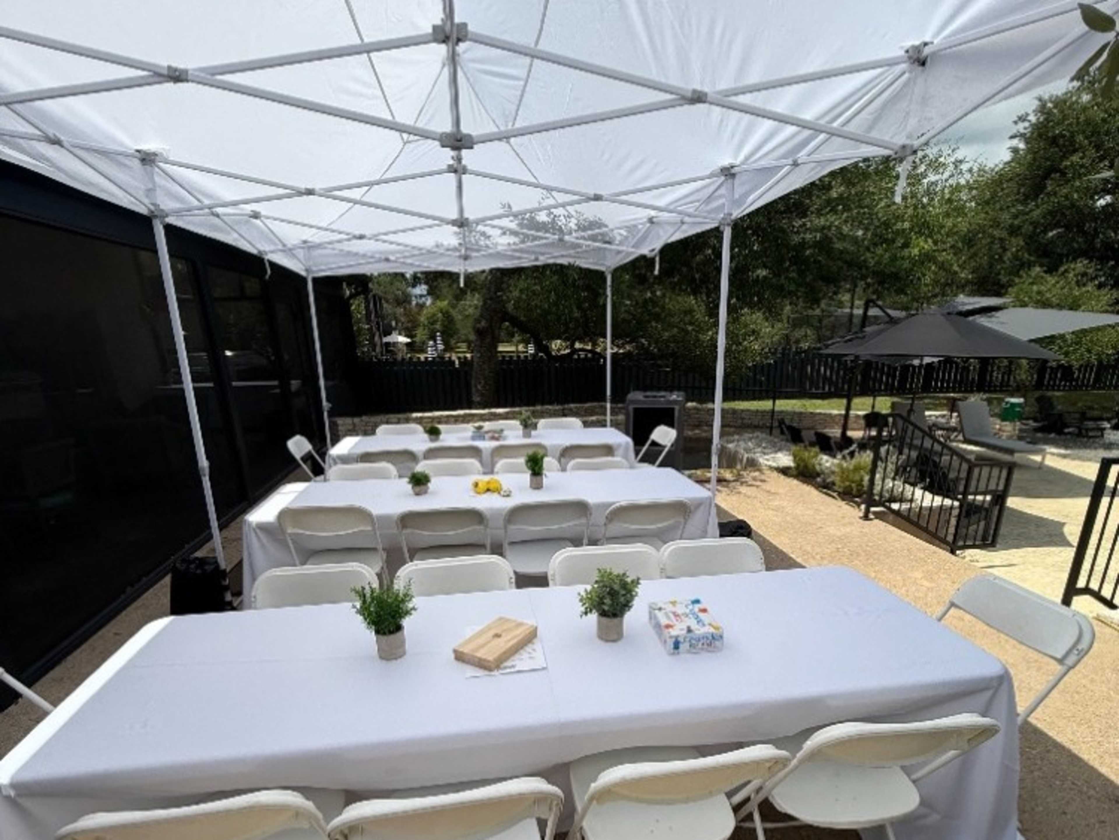 10x20" tent (tables not included)