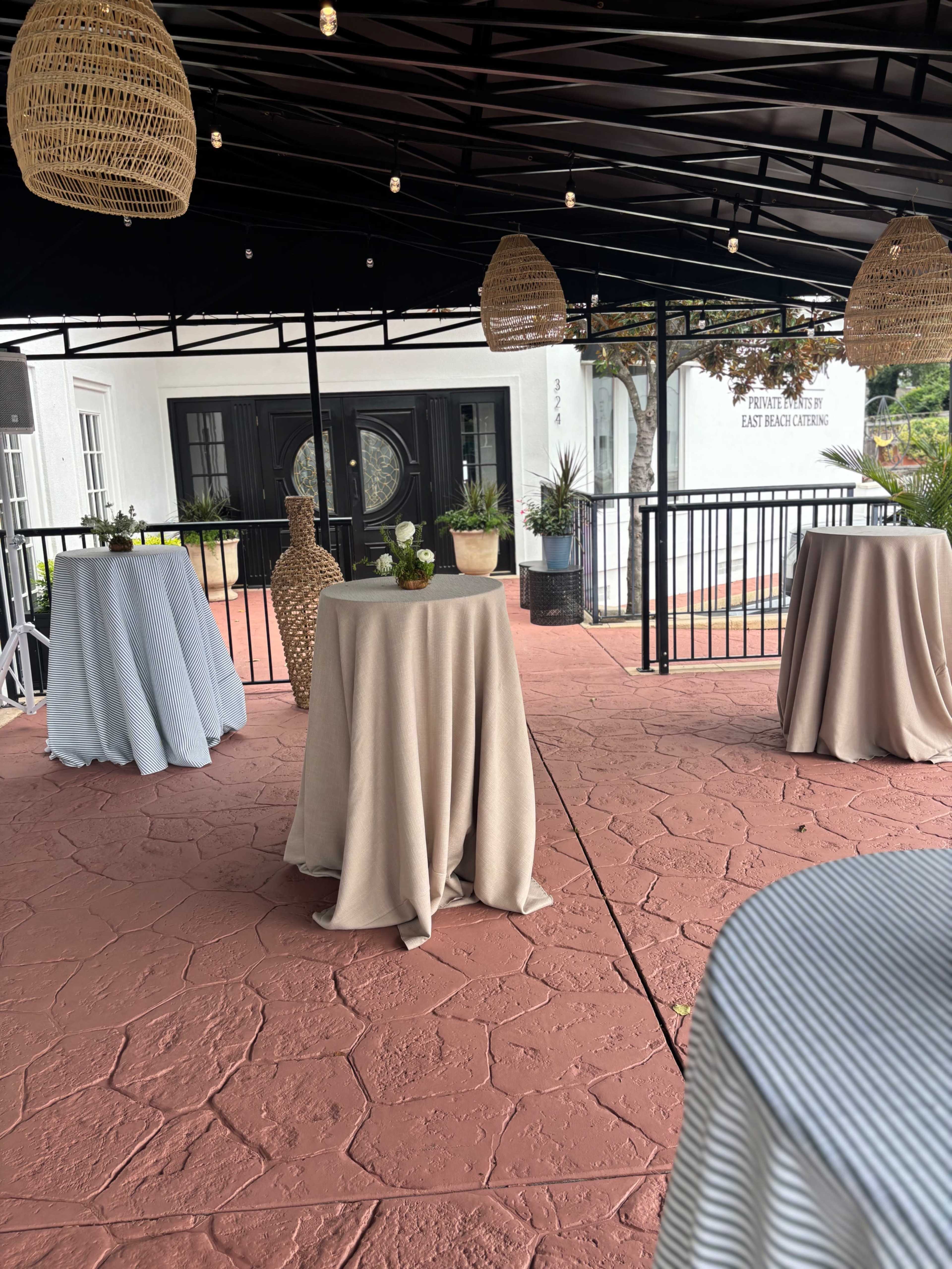 Swanky black and white themed venue with light oak flooring Image in North Virginia Beach, Virginia Beach, VA