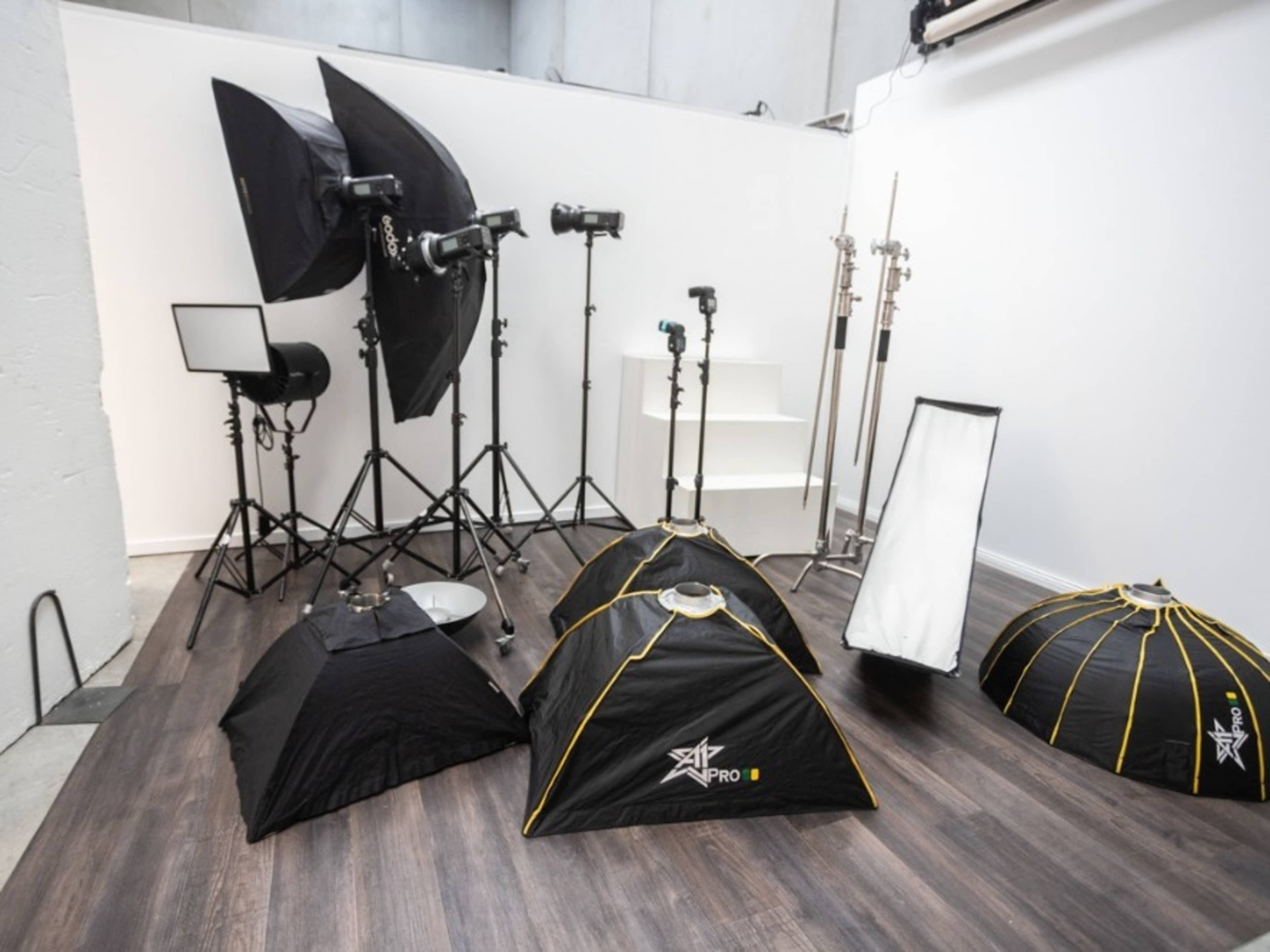 Lights and stands and modifiers 