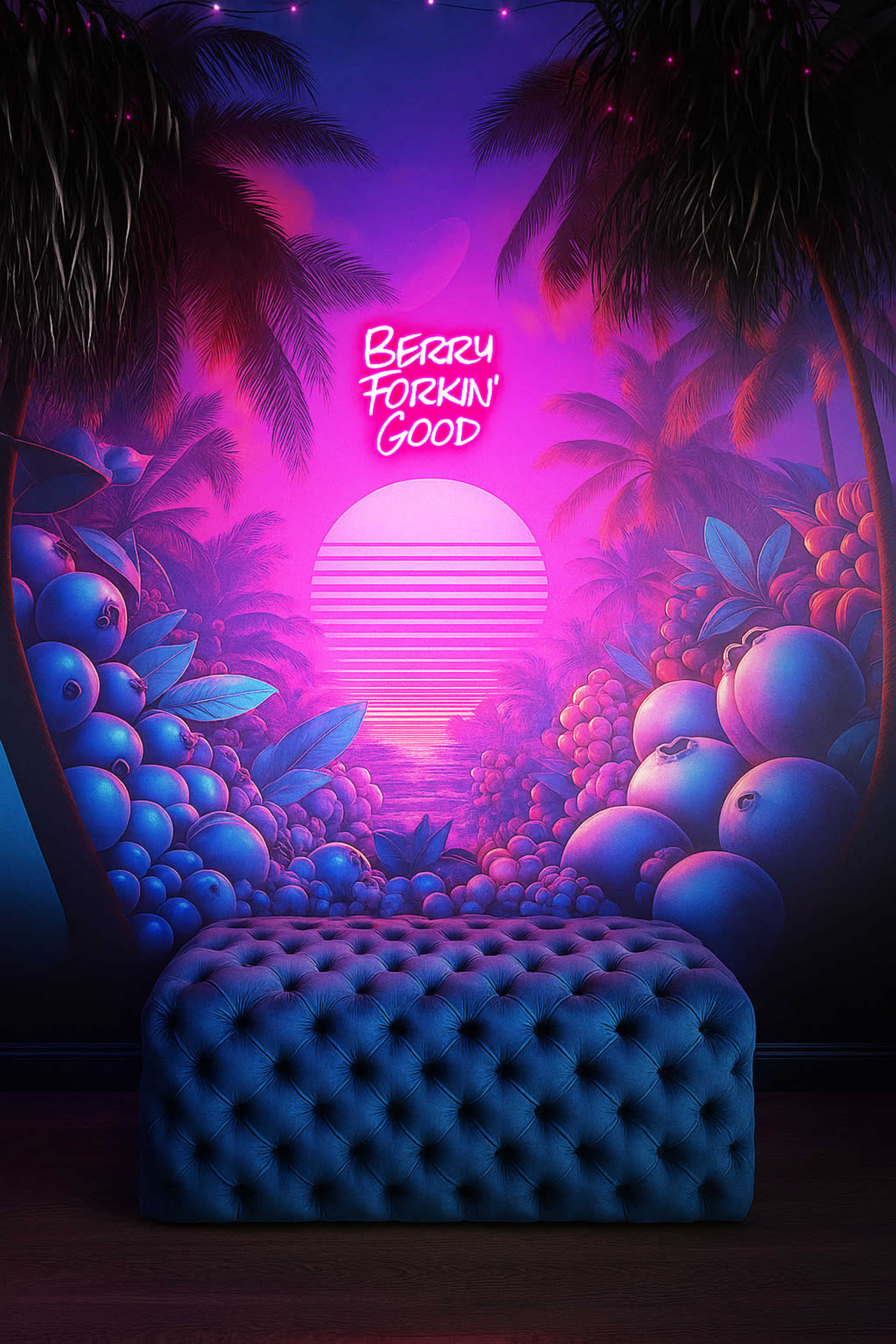 Retro Neon Café in Urban Port St. Lucie – Vibrant, Playful, and Photo-Ready Image in Port St. Lucie, Port Saint Lucie, FL