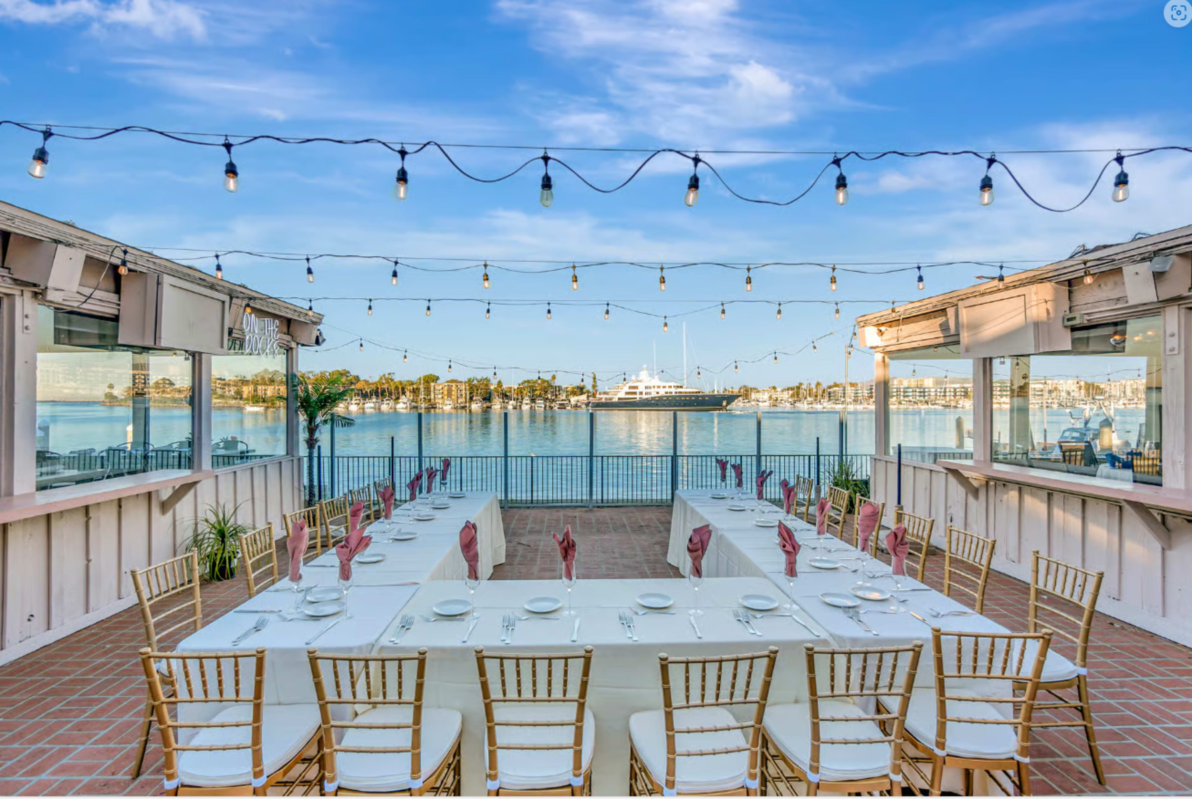 Waterfront Restaurant with Expansive Patio Featuring Views of Sparkling Water, Yachts, and Sealife Image in Marina del Rey, Marina Del Rey, CA