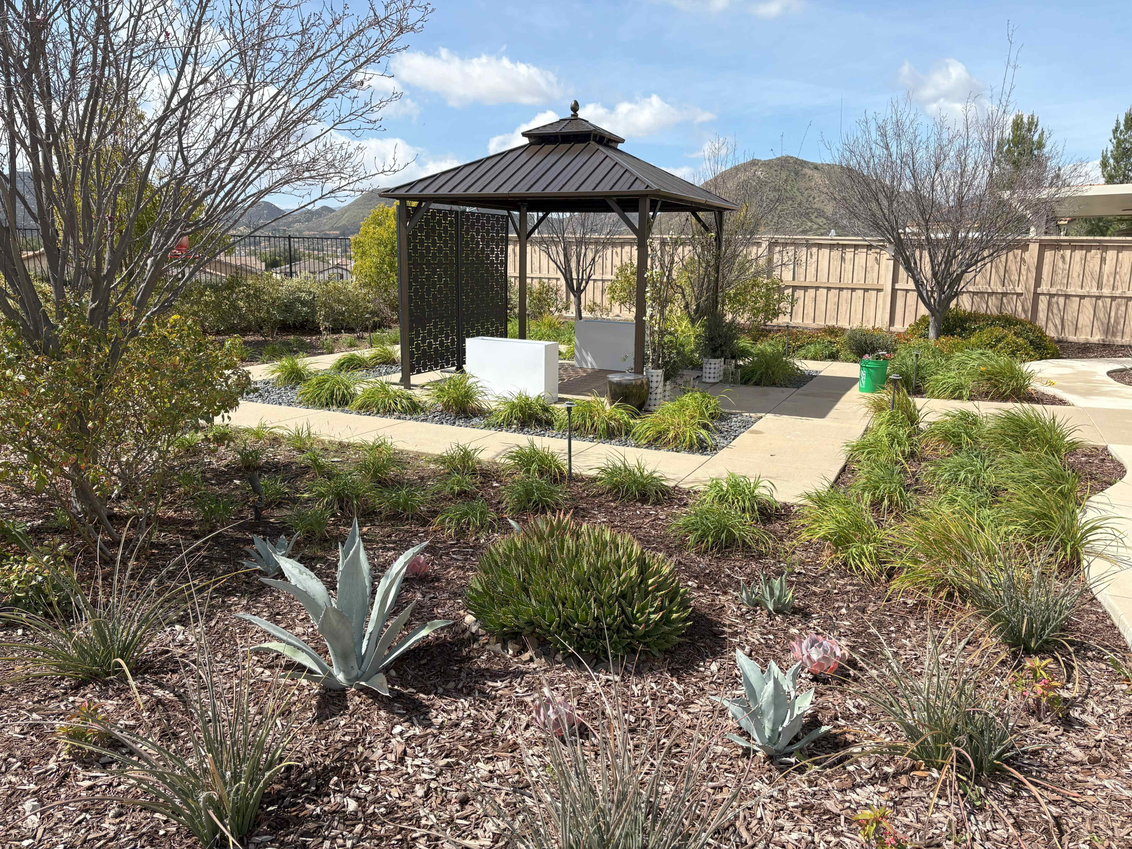 Backyard golden hour at The Vow Gardens Image in Lake Elsinore, Lake Elsinore, CA