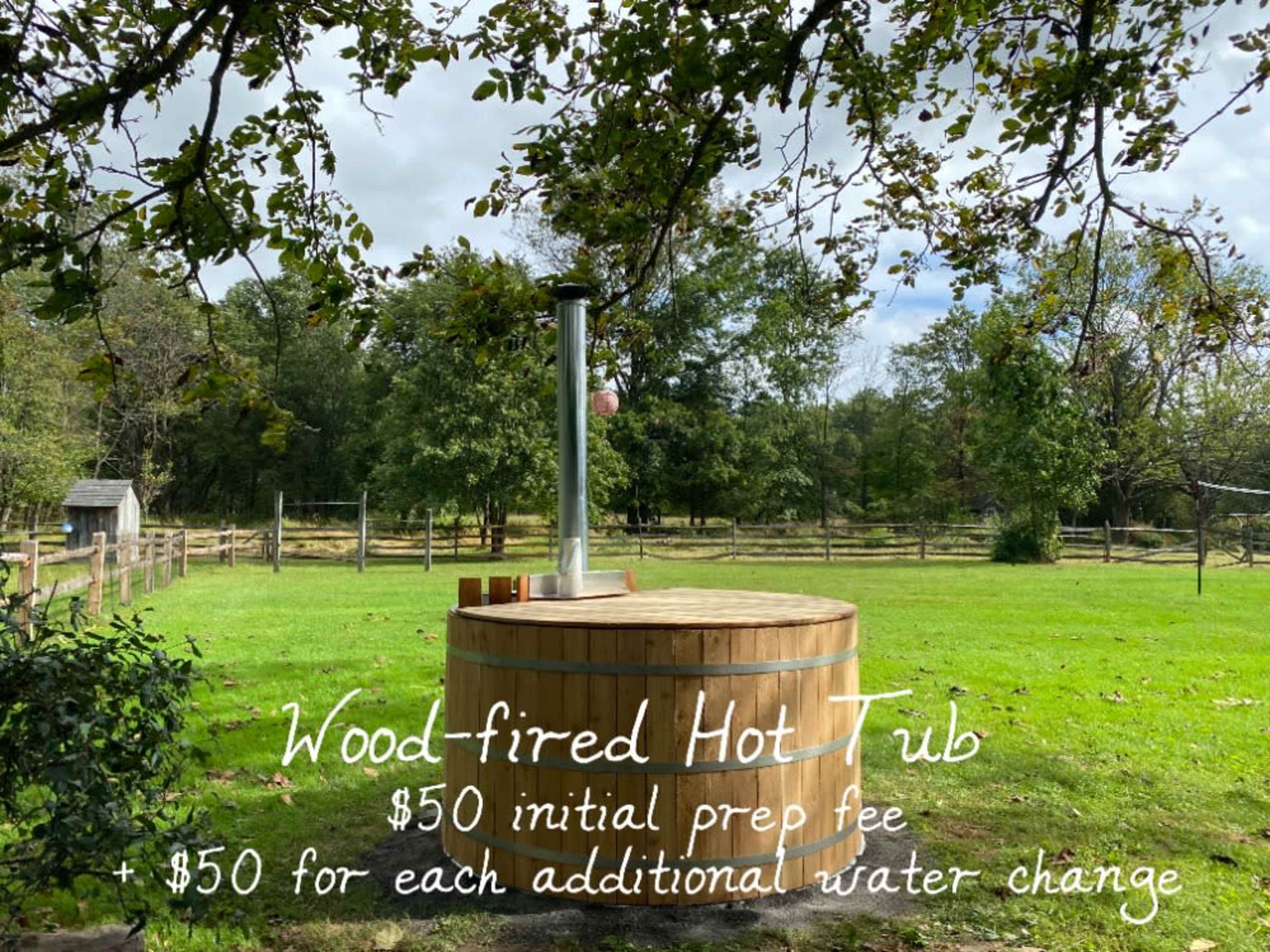 Wood-fired hot tub