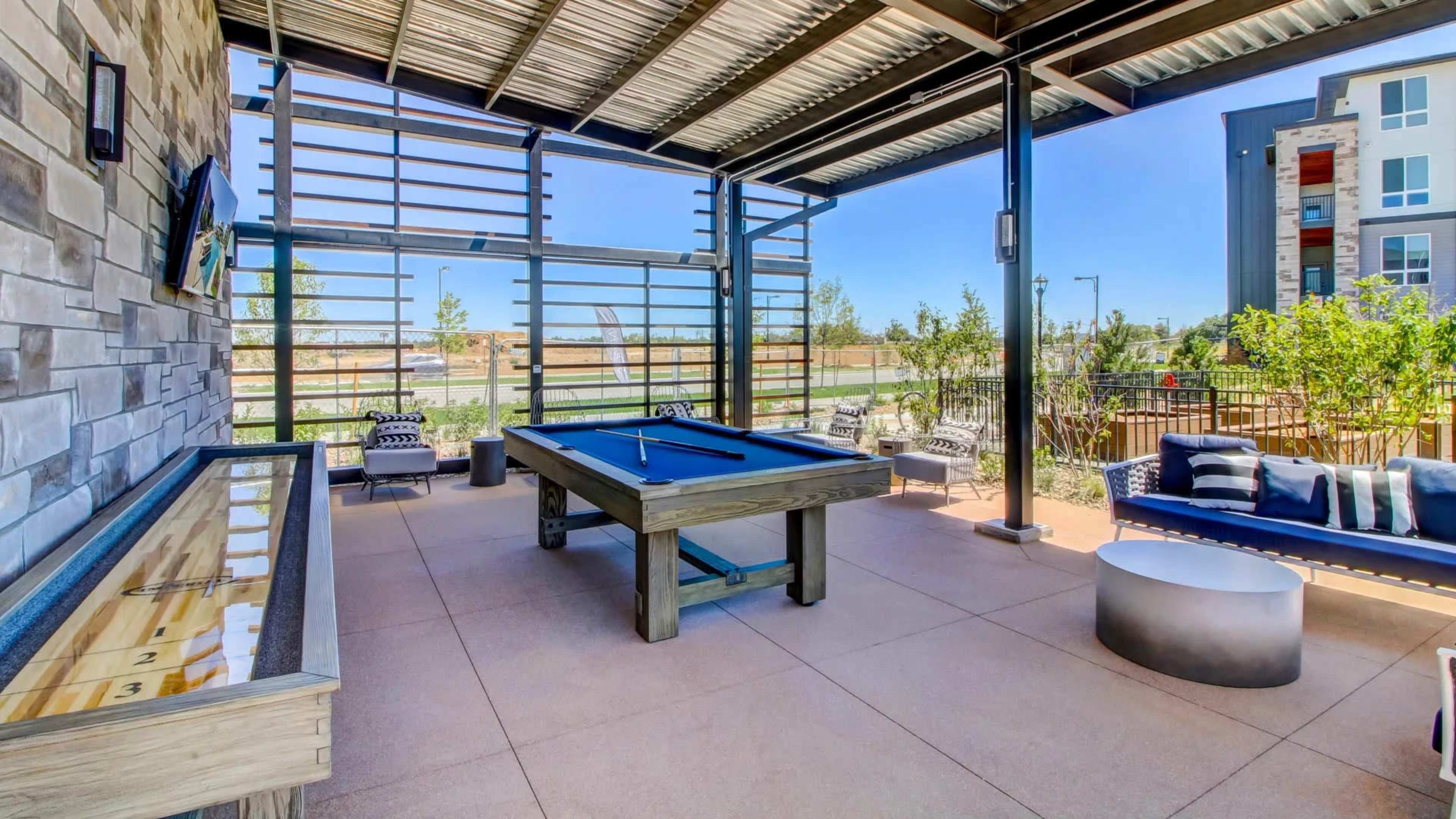 Urban Biergarten Oasis Image in Central Park, Denver, CO