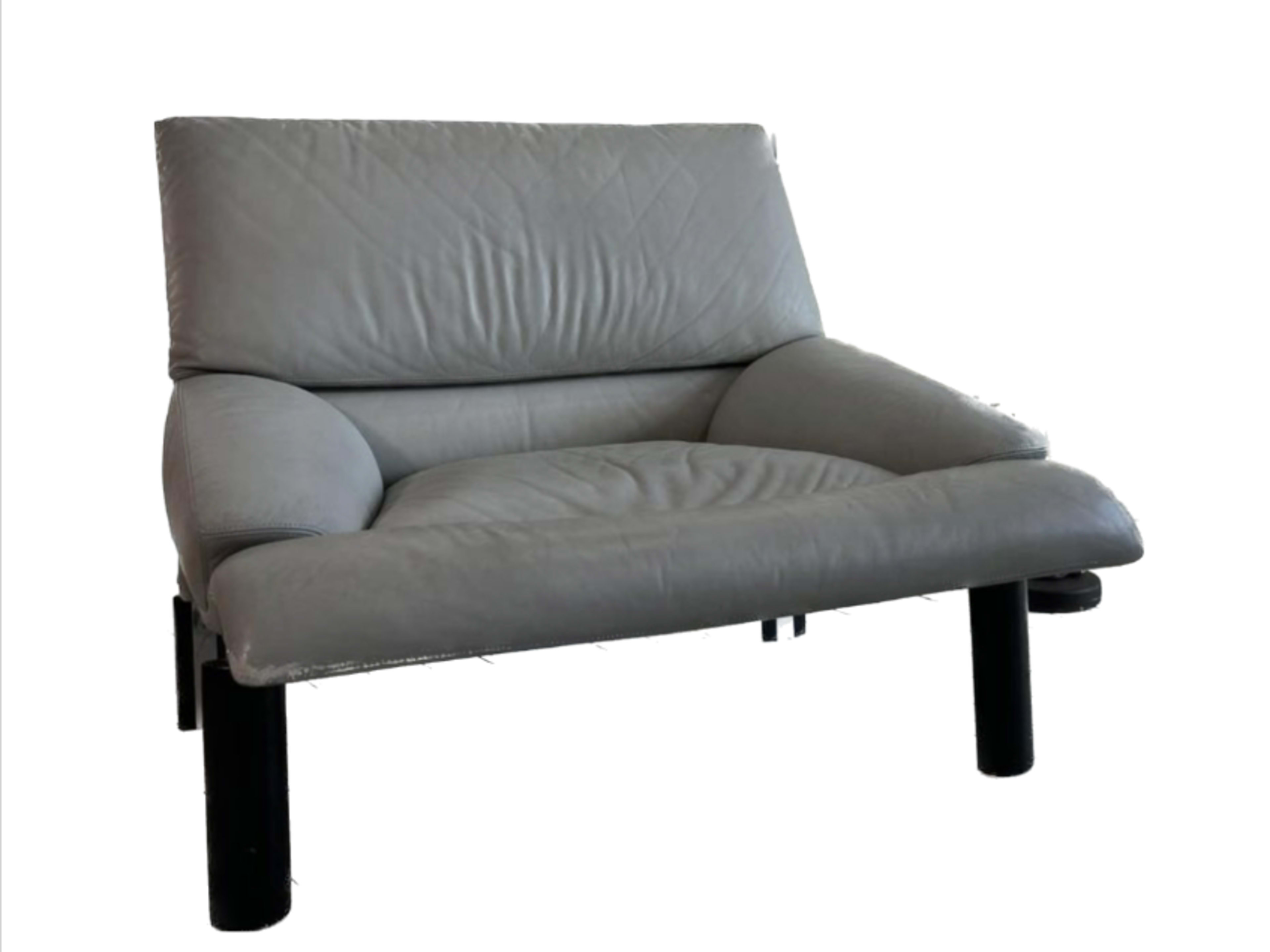 1970s Saporiti Italia leather chair
